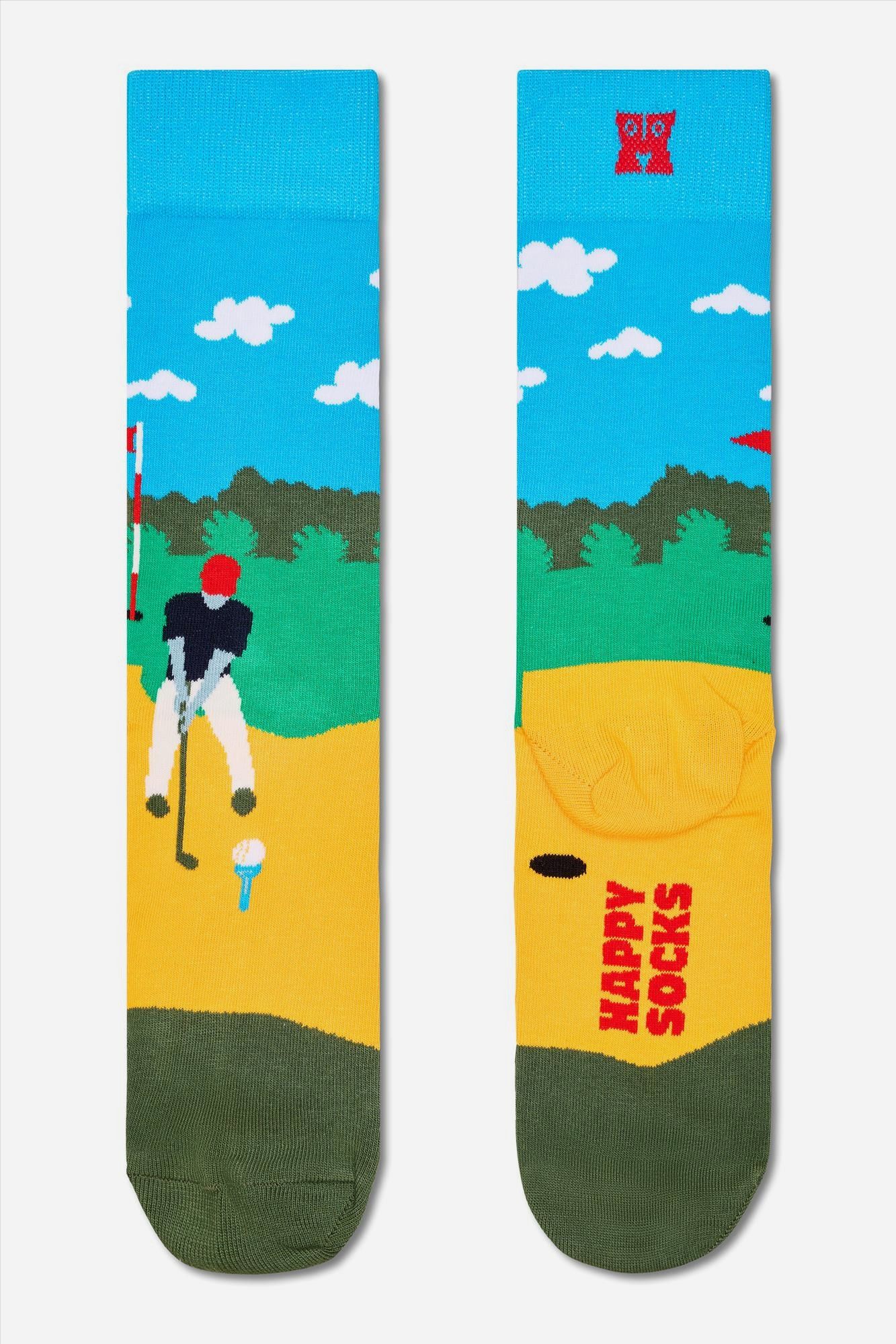 Happy Socks - Groene 3-pack Golf sokken, maat: 41-46