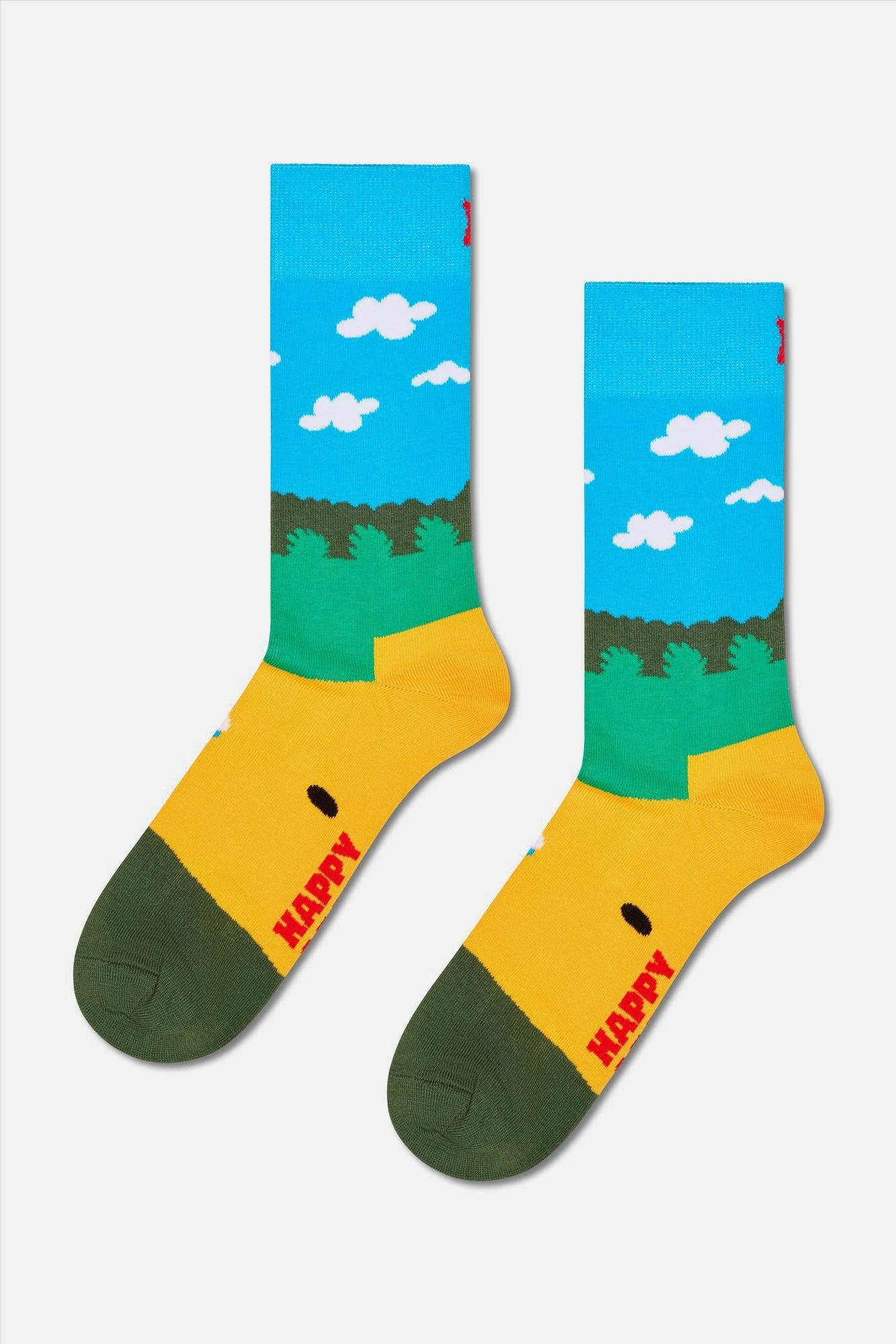 Happy Socks - Groene 3-pack Golf sokken, maat: 41-46