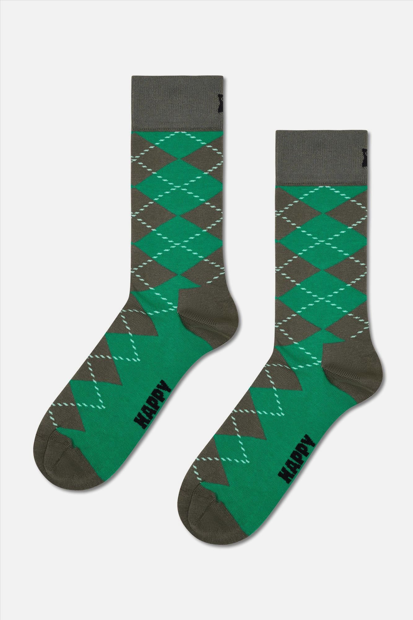 Happy Socks - Groene 3-pack Golf sokken, maat: 41-46