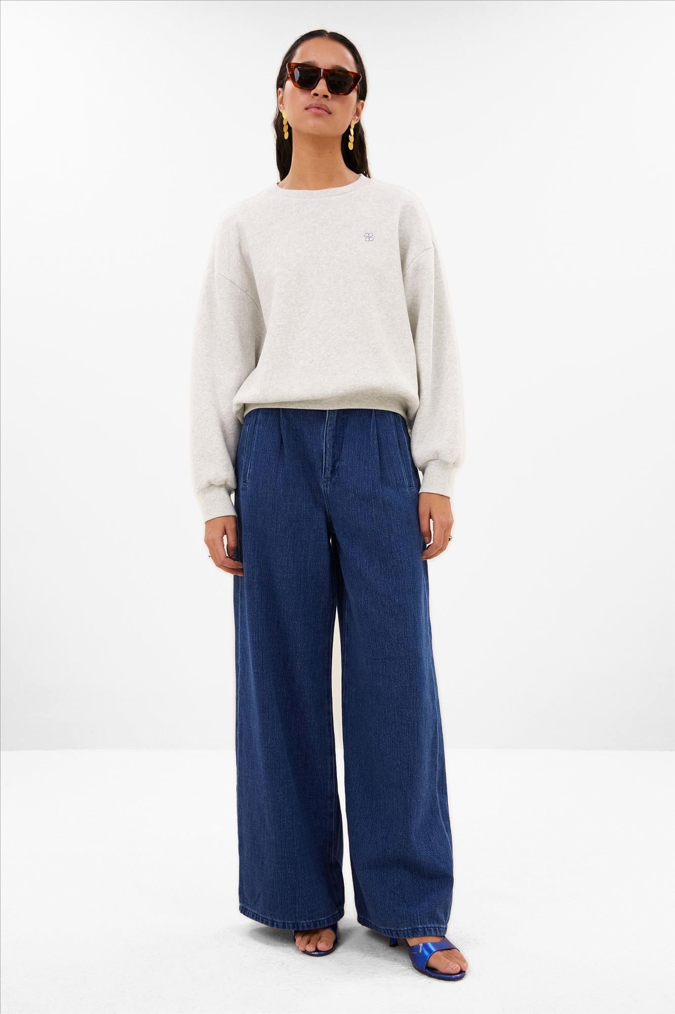 BY BAR - Grijze Lili Amor sweater