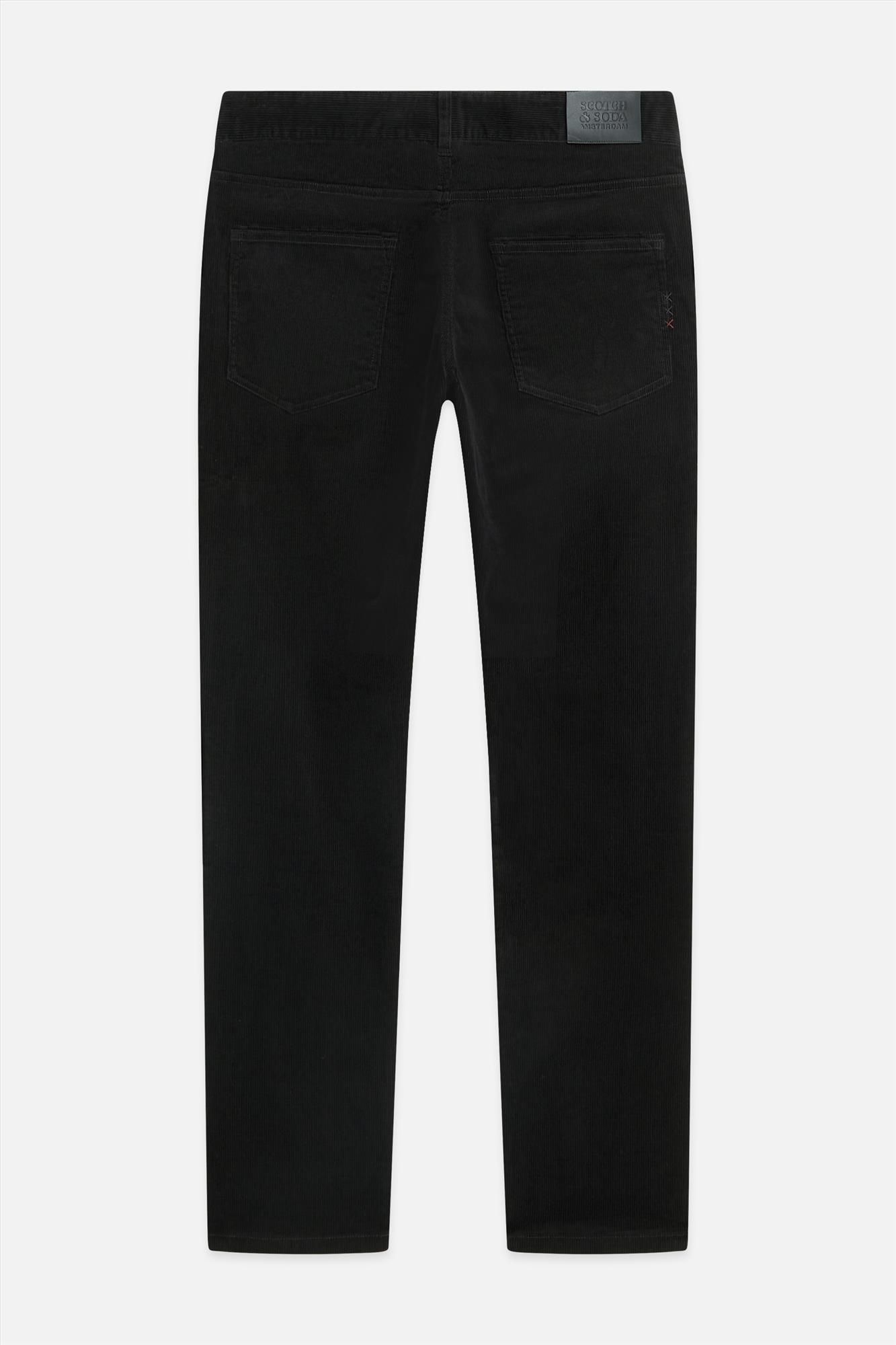 Scotch & Soda - Zwarte Ralston Cord regular slim broek