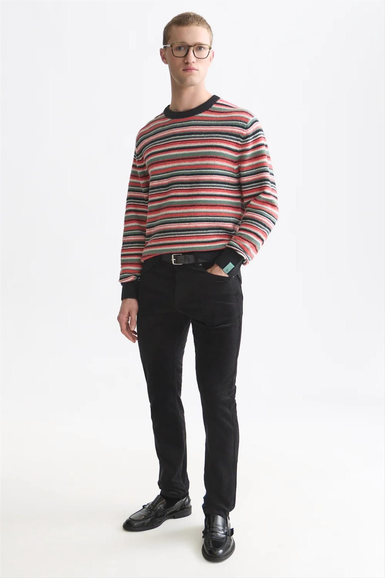 Scotch & Soda - Zwarte Ralston Cord regular slim broek