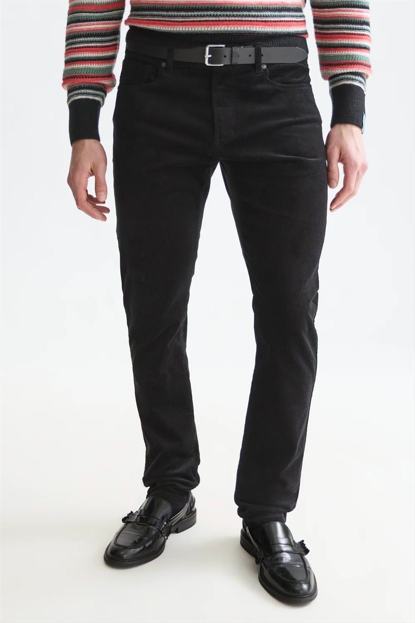 Scotch & Soda - Zwarte Ralston Cord regular slim broek