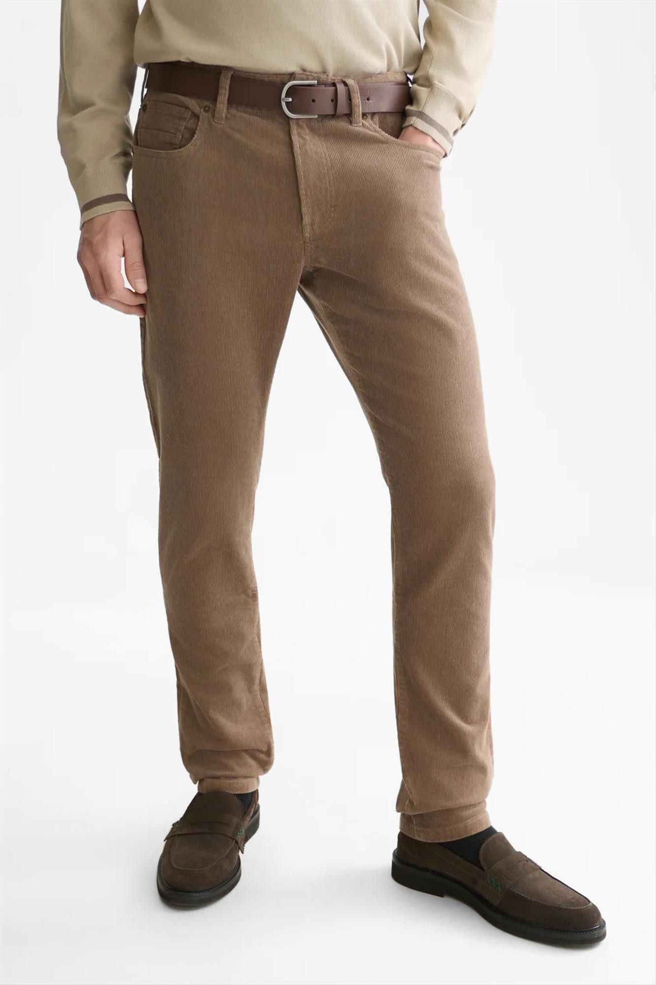 Scotch & Soda - Beige Ralston Cord regular slim broek