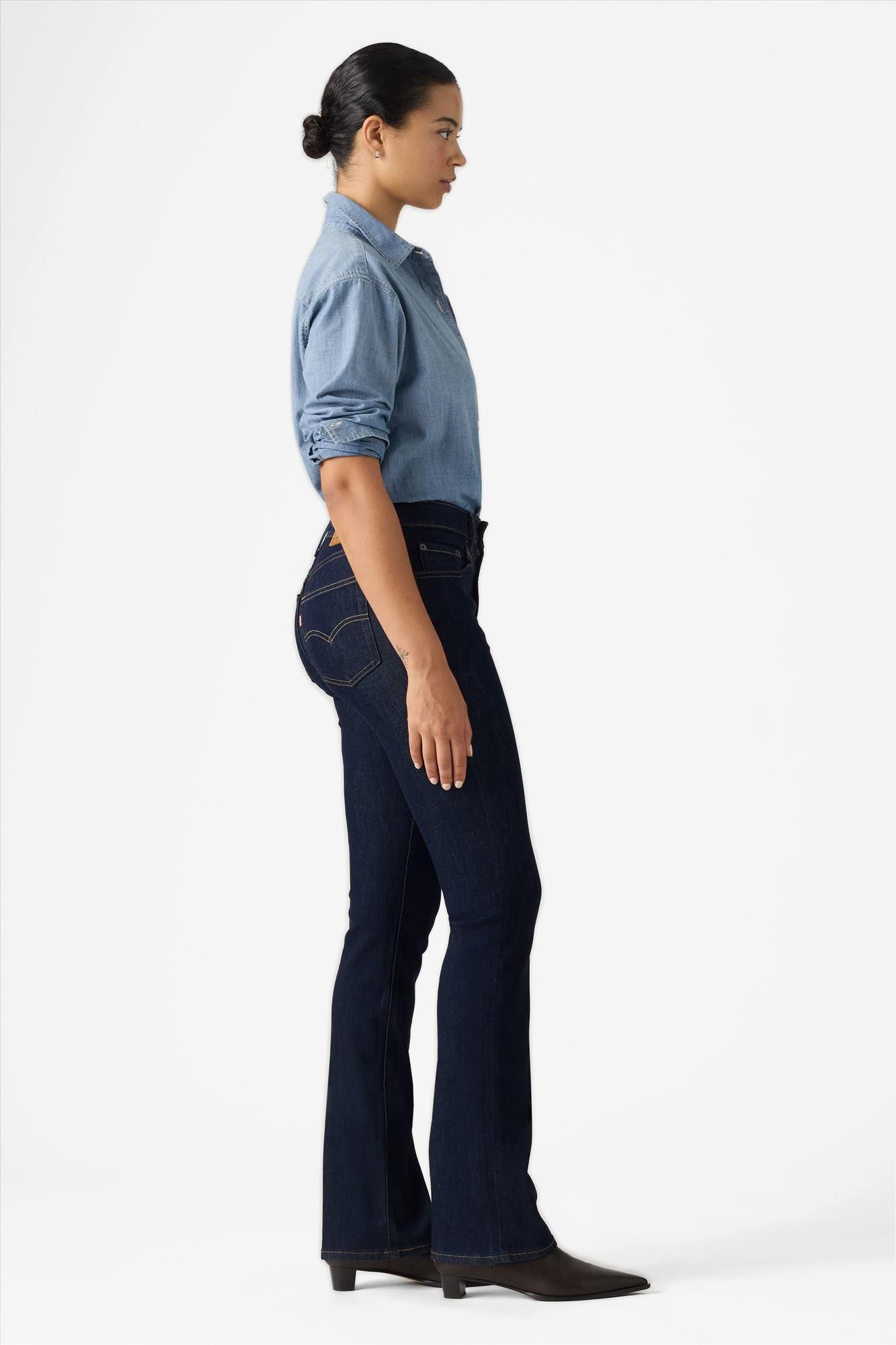 Levi's - Donkerblauwe 725 High-Rise bootcut