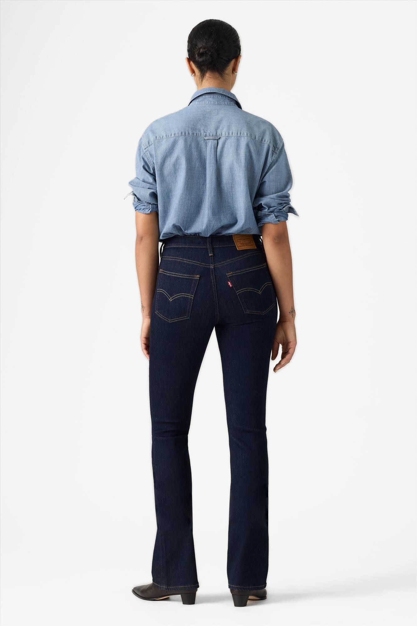 Levi's - Donkerblauwe 725 High-Rise bootcut