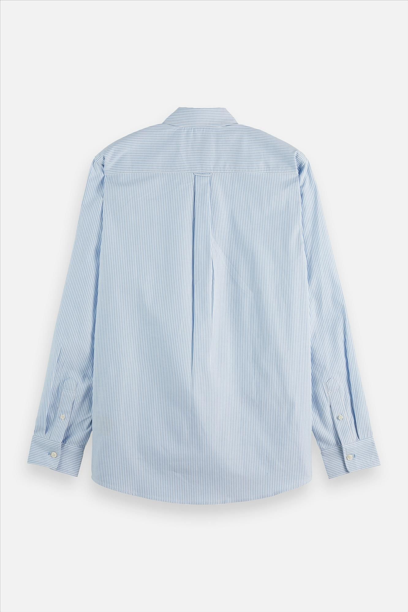 Scotch & Soda - Blauw-Wit Essential Gestreept hemd