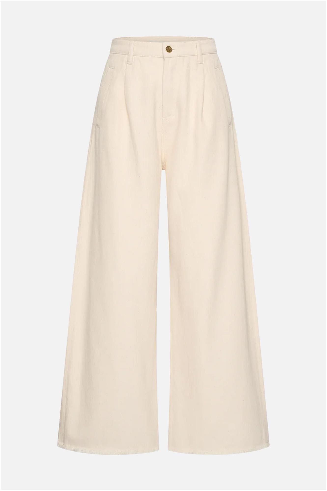 BY BAR - Ecru Lux Grain broek