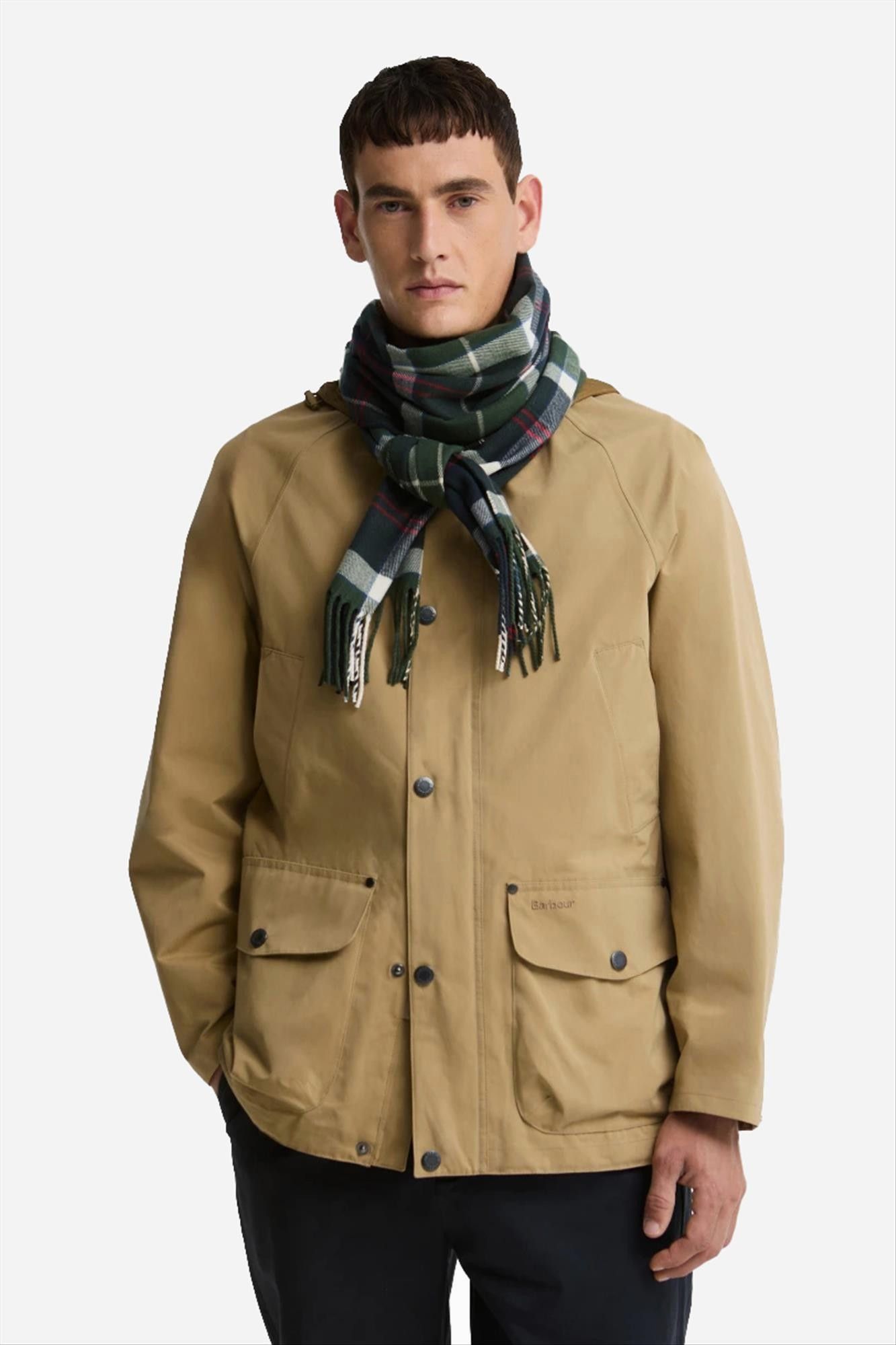 Barbour - Donkerblauw-Groene Galingale Tartan sjaal