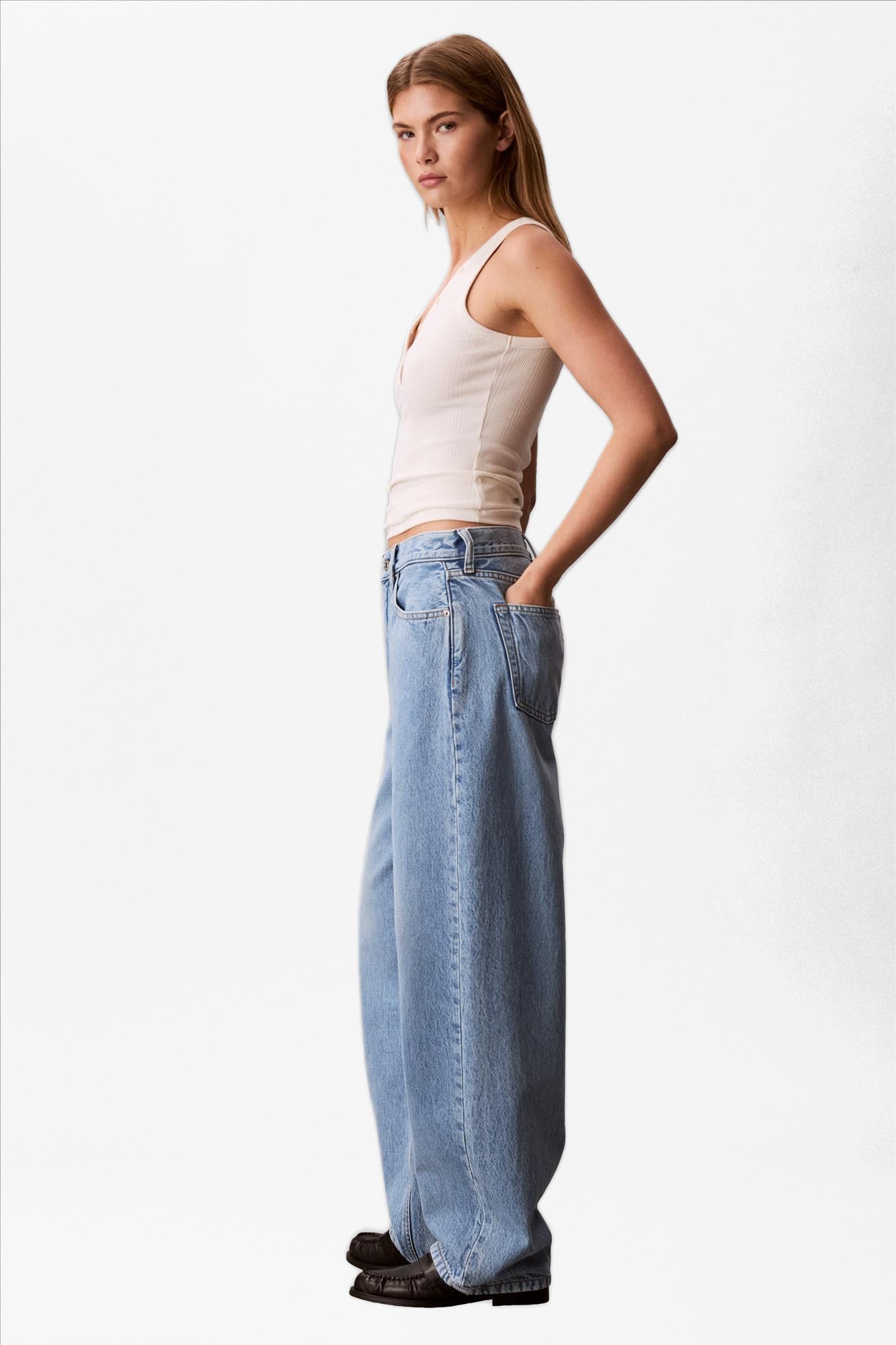 Calvin Klein Jeans - Blauwe Relaxed Barrel jeans