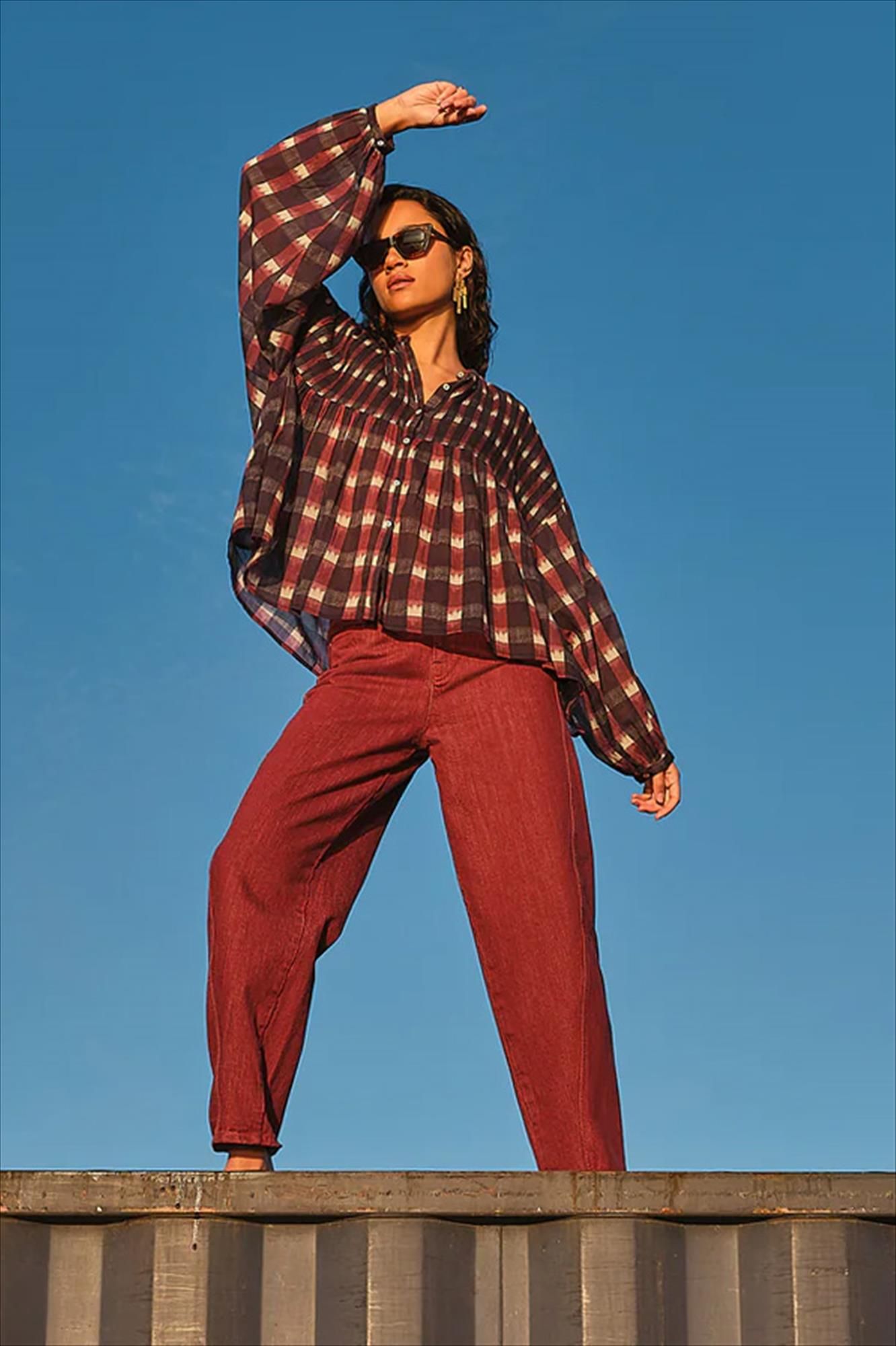 BY BAR - Bordeaux Begum jeans