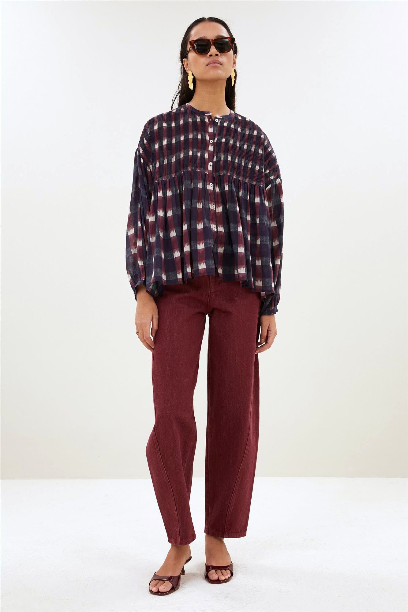 BY BAR - Bordeaux Begum jeans