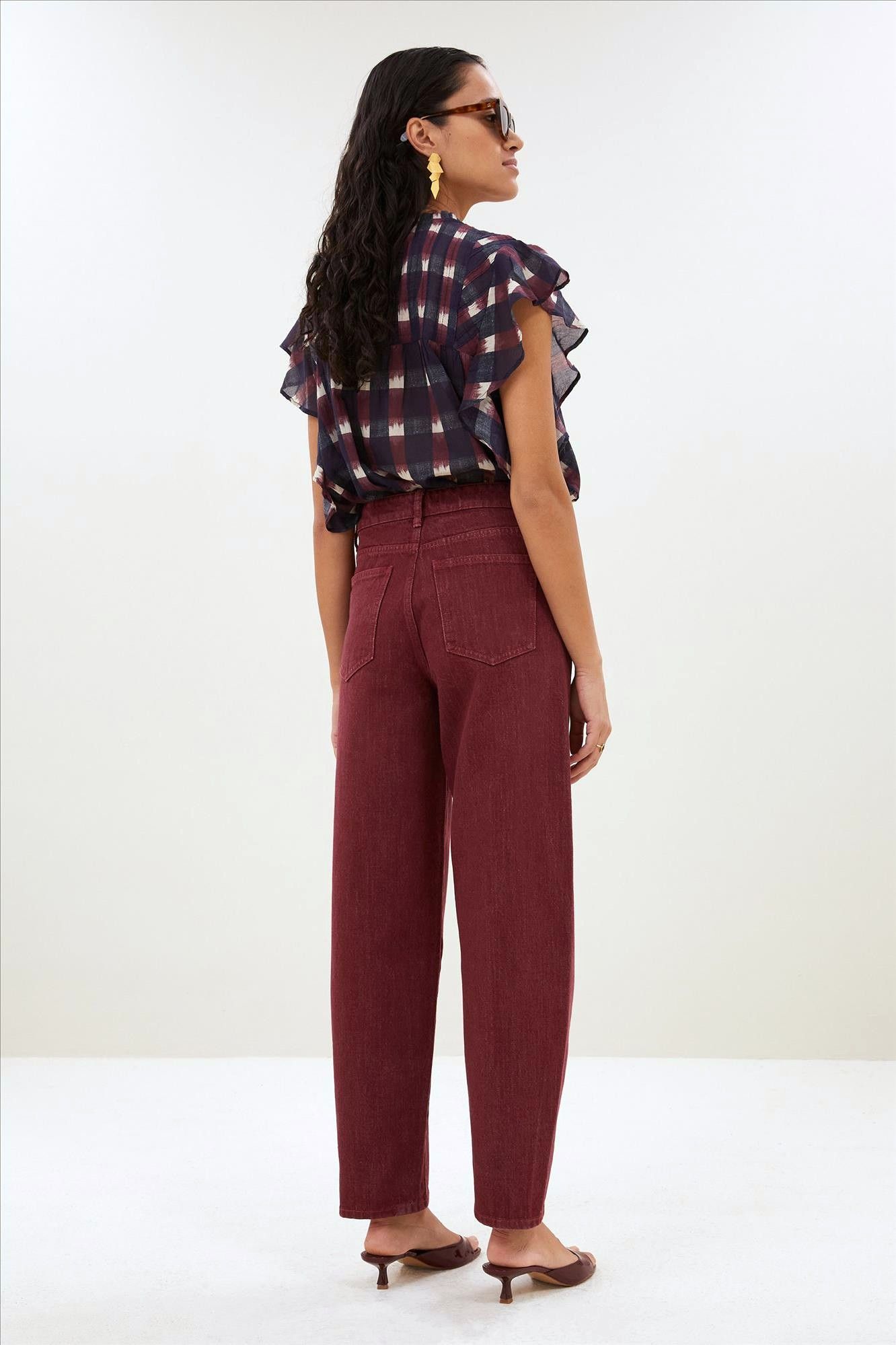 BY BAR - Bordeaux Begum jeans