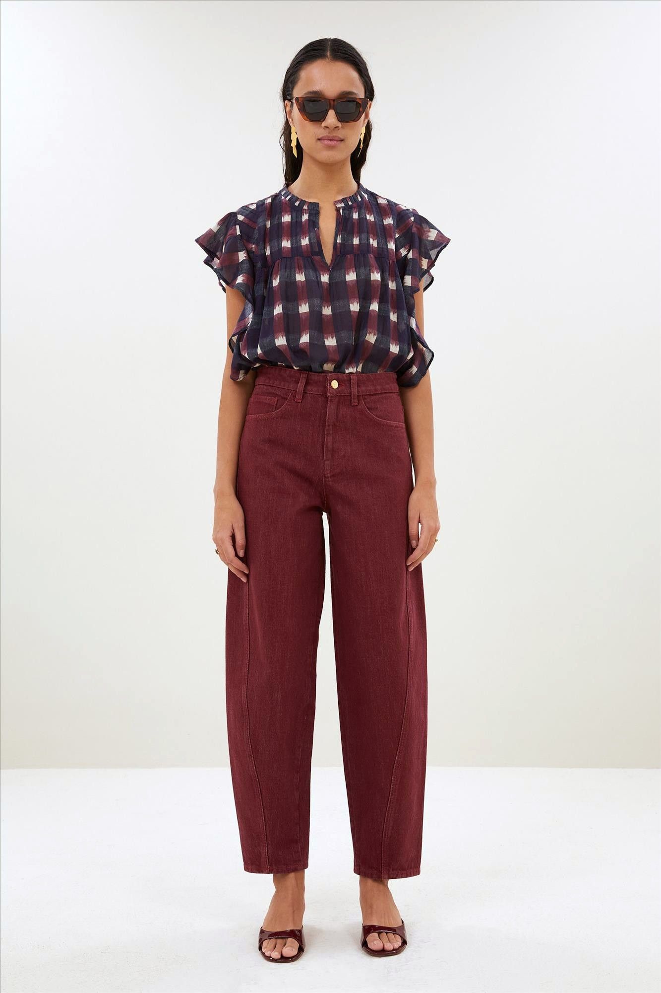 BY BAR - Bordeaux Begum jeans