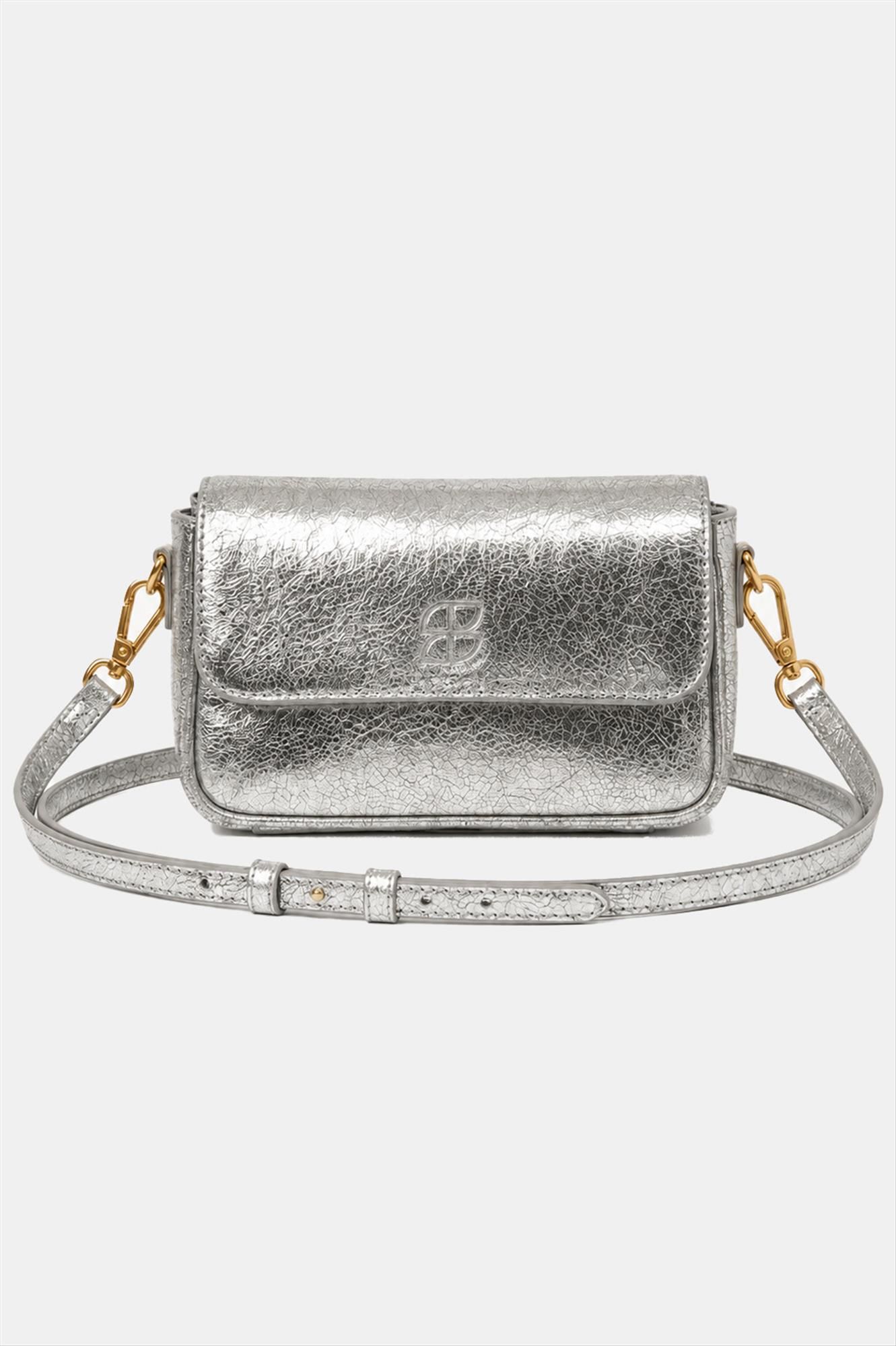 BY BAR - Zilveren Jude Metallic handtas