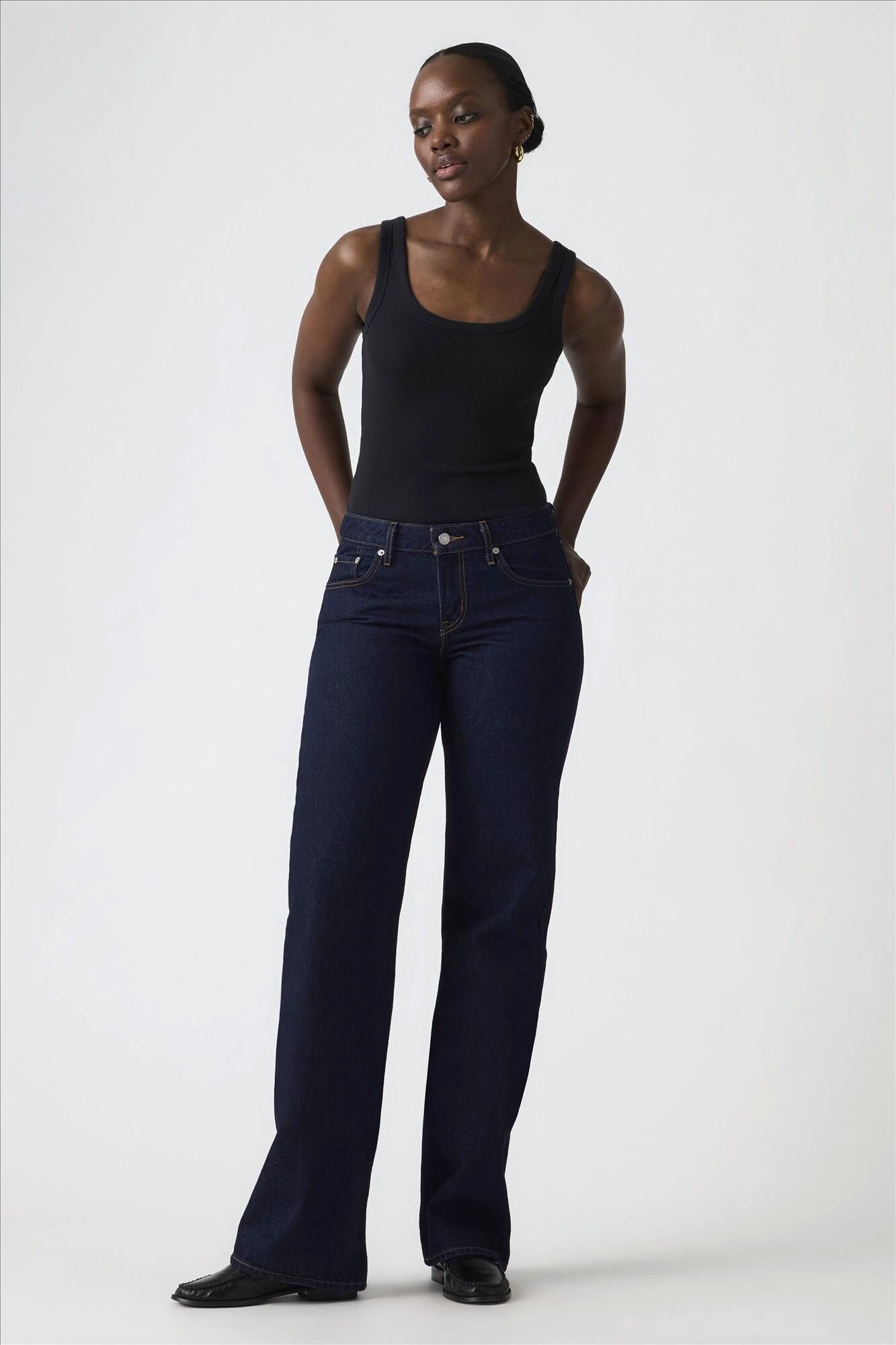 Levi's - Donkerblauwe Low Loose jeans