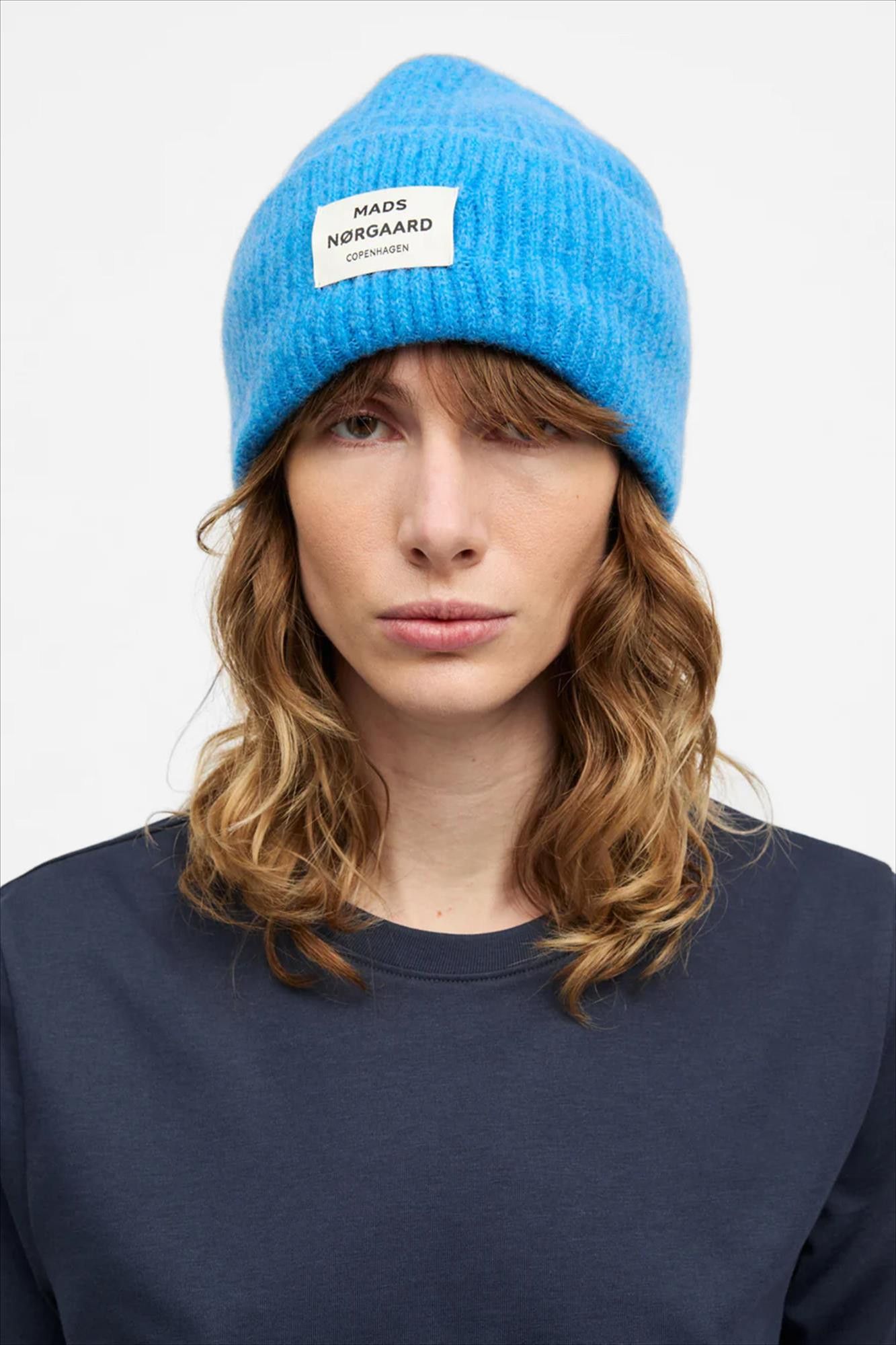MADS NORGAARD - Blauwe Tosca Anju muts