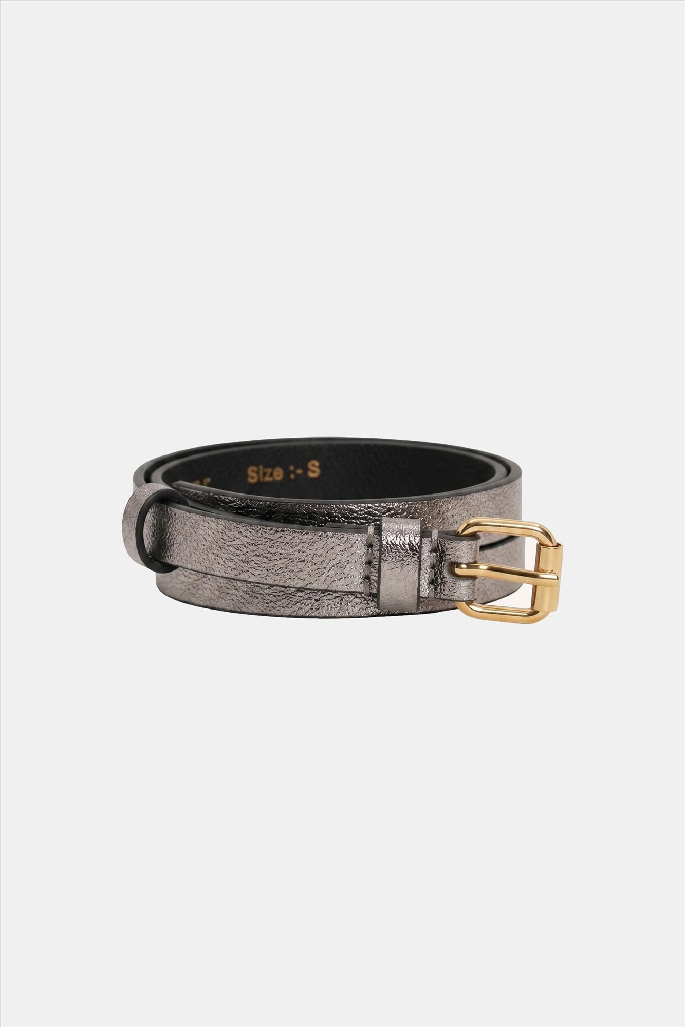 BY BAR - Zilveren Lovi Metallic riem