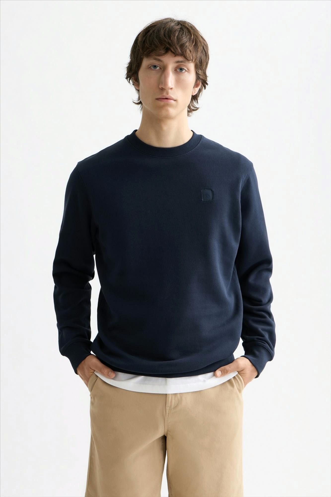 Scotch & Soda - Donkerblauwe Core Logo sweater