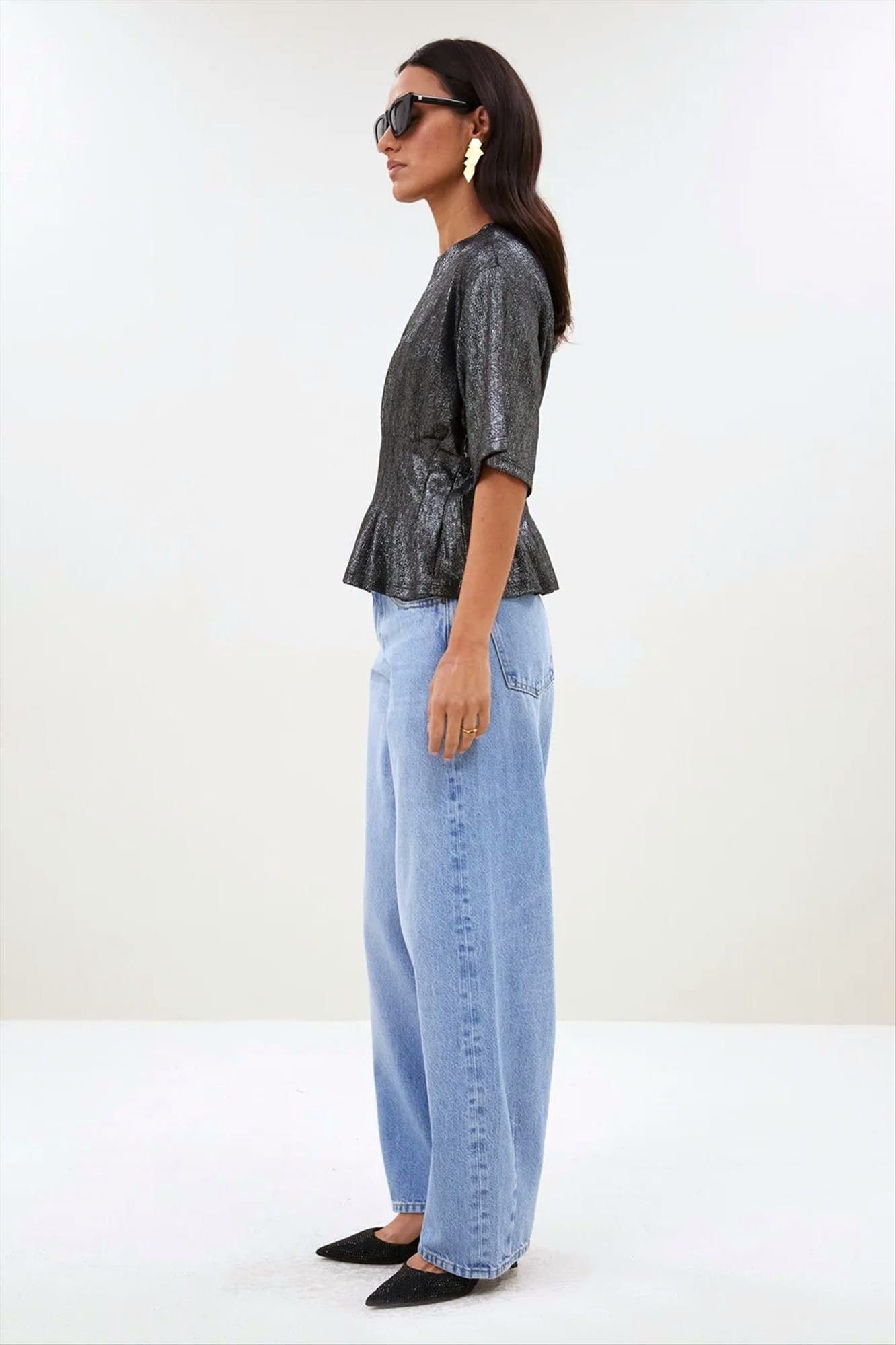 BY BAR - Zilveren Diva Metallic top