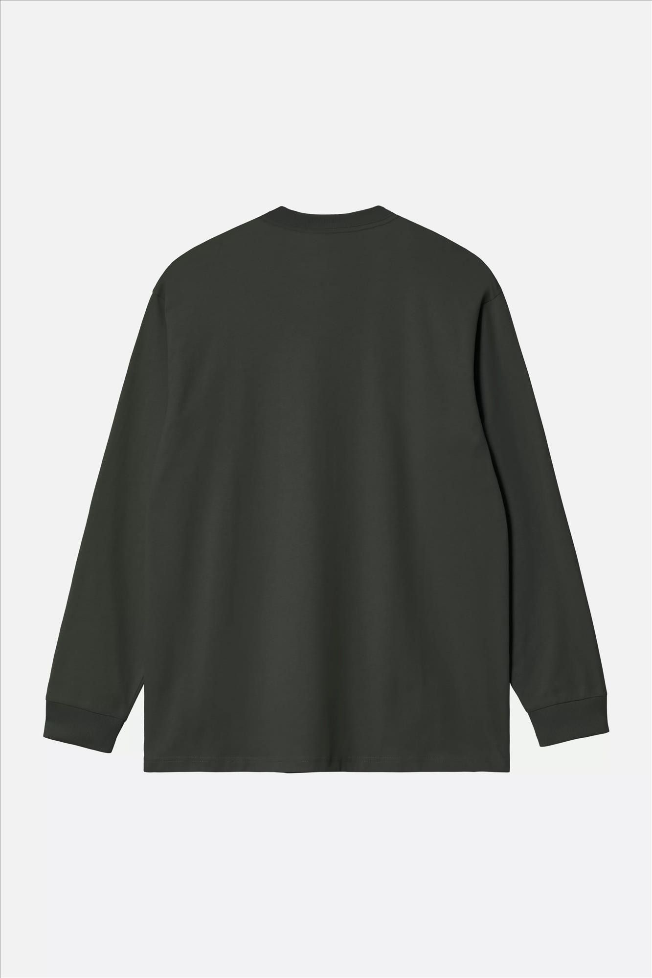 Carhartt WIP - Donkergroene American Script longsleeve