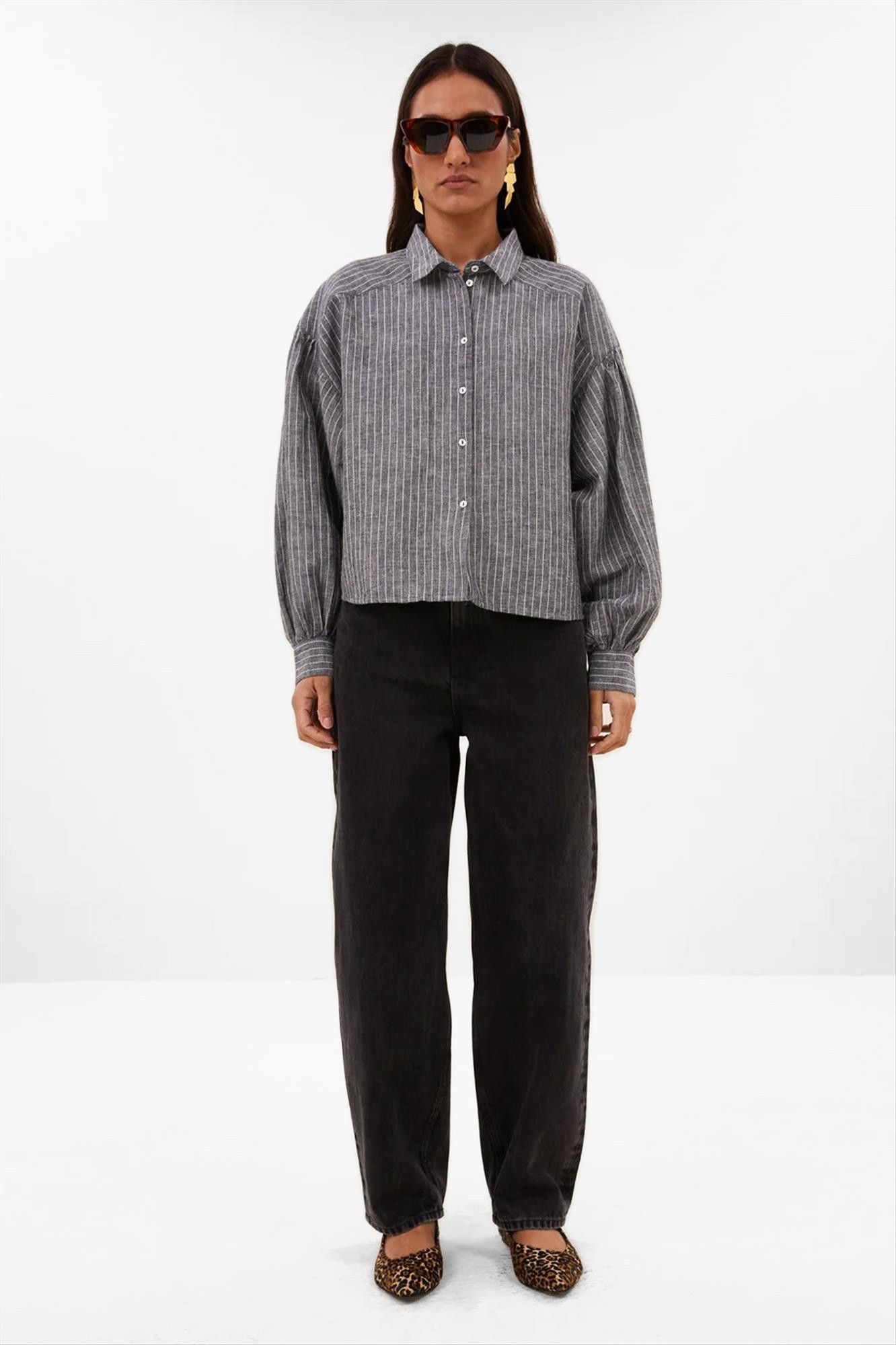 BY BAR - Grijze Sarah blouse