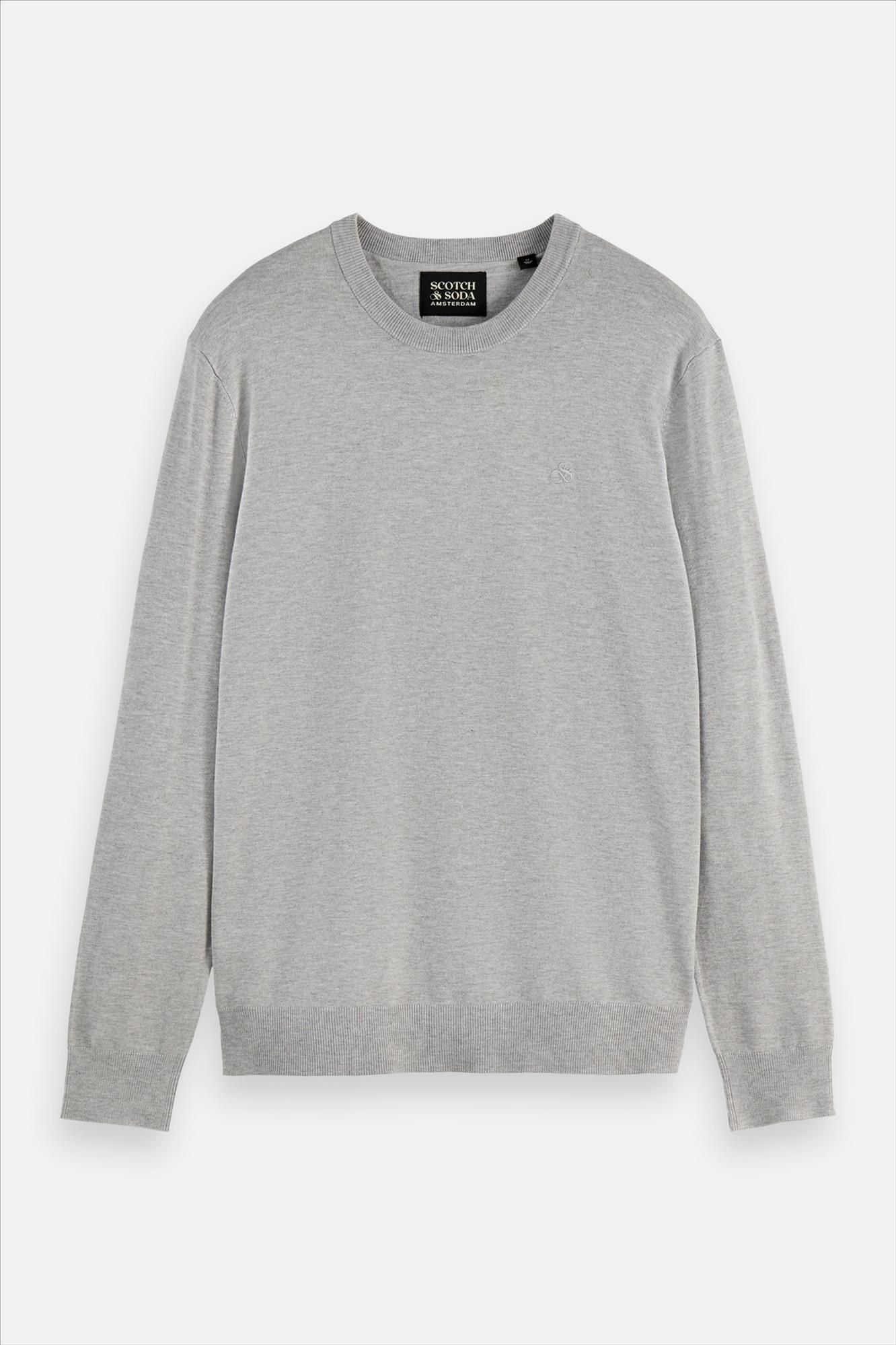 Scotch & Soda - Lichtgrijze Core trui