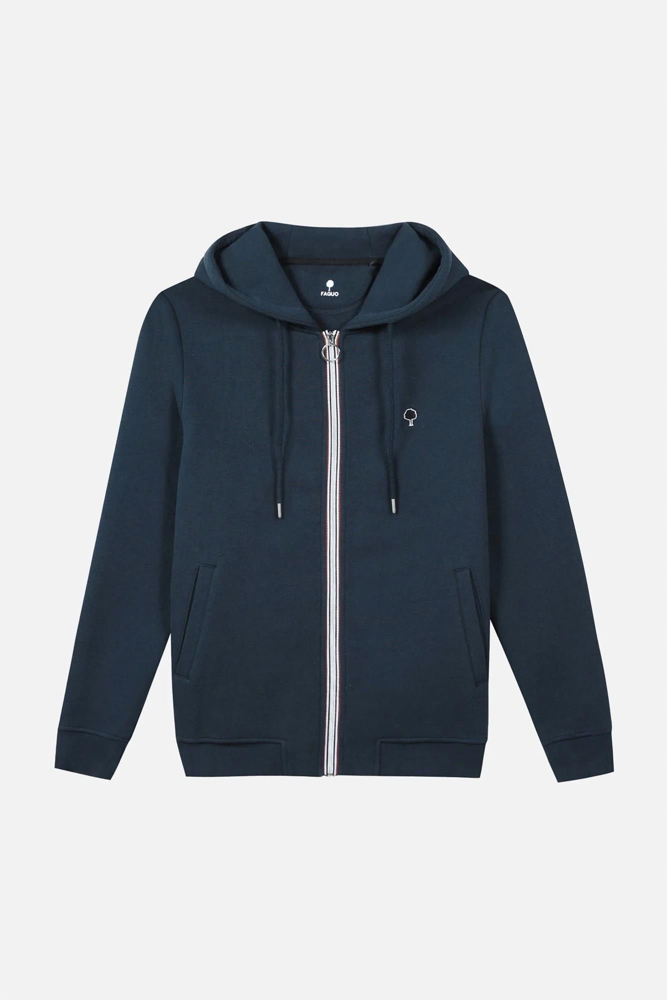 Faguo - Donkerblauwe Mesnil Zip hoodie