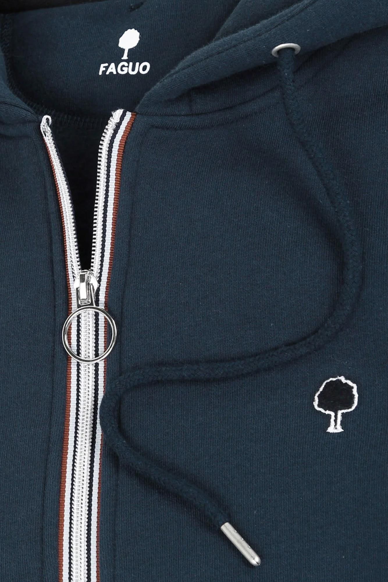 Faguo - Donkerblauwe Mesnil Zip hoodie