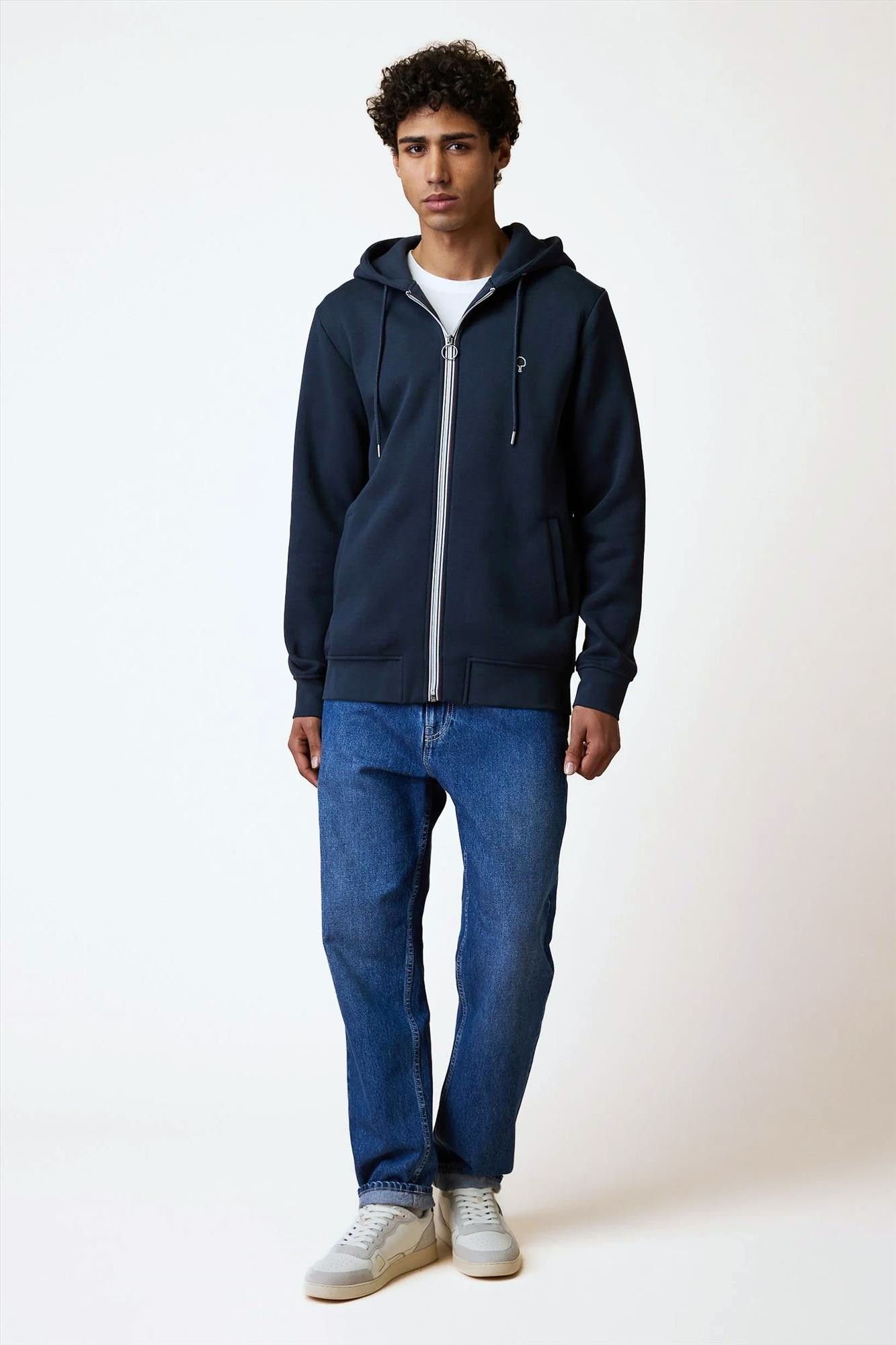 Faguo - Donkerblauwe Mesnil Zip hoodie
