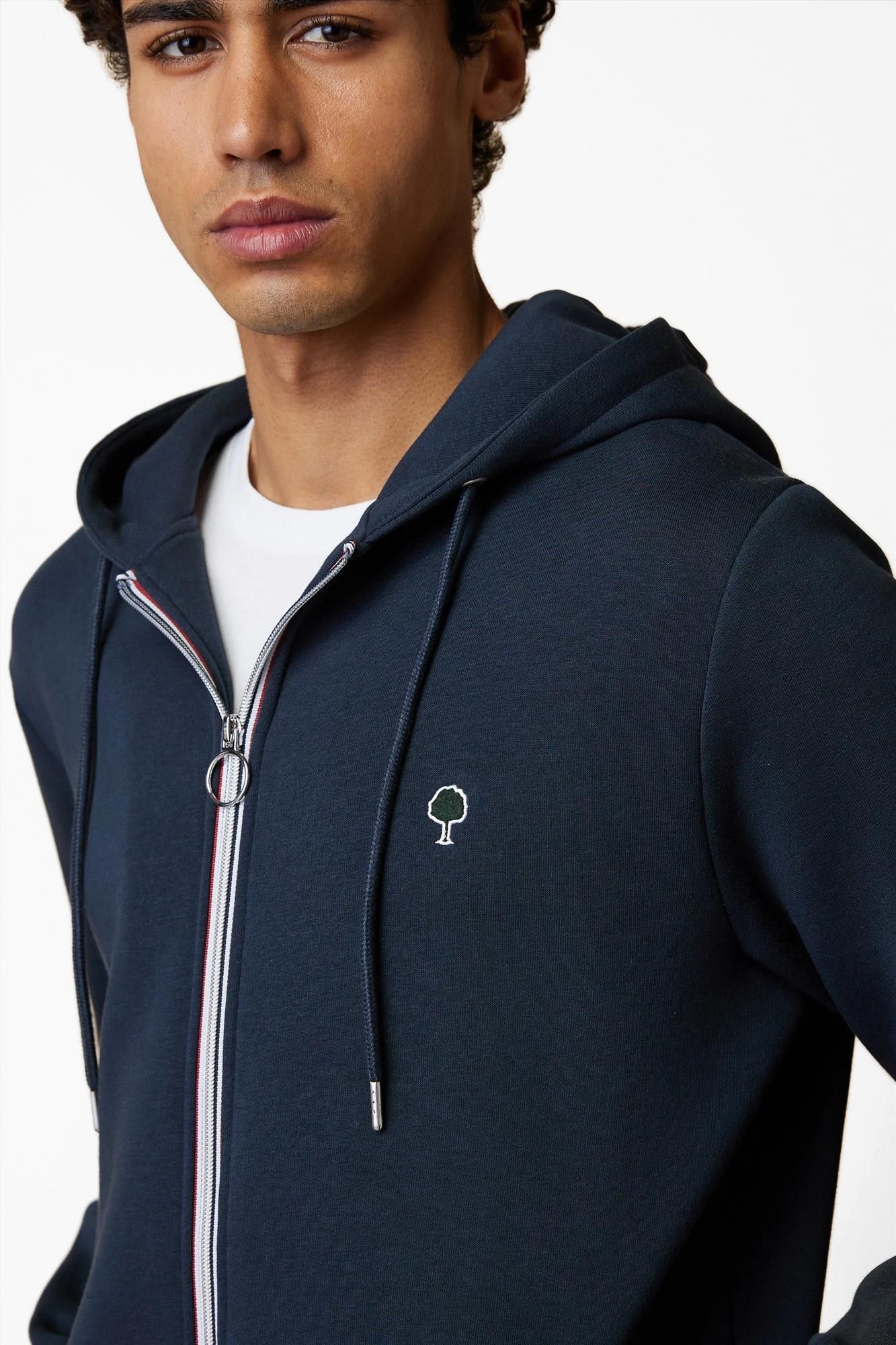 Faguo - Donkerblauwe Mesnil Zip hoodie