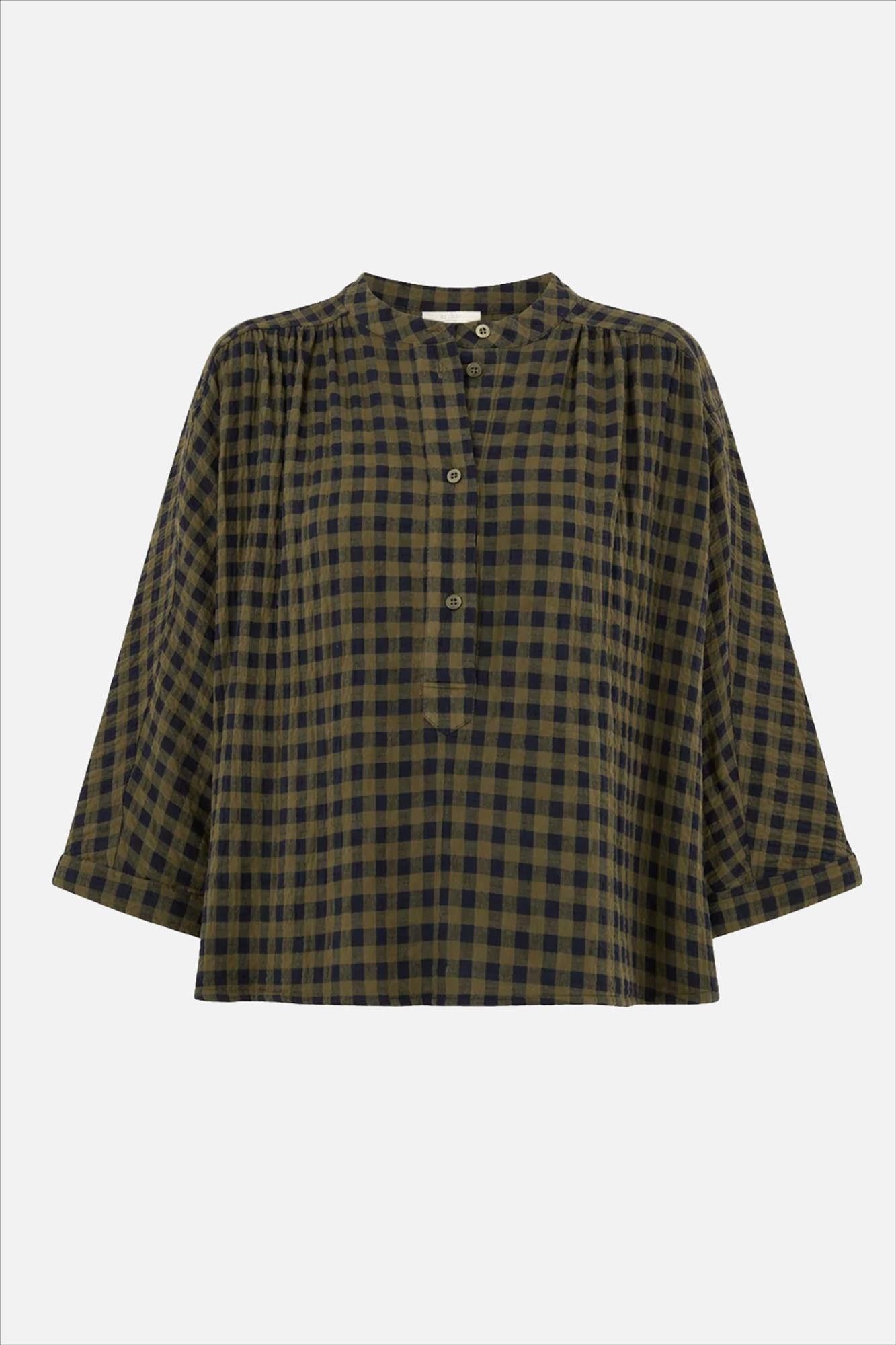 BY BAR - Olijfgroene Jess blouse