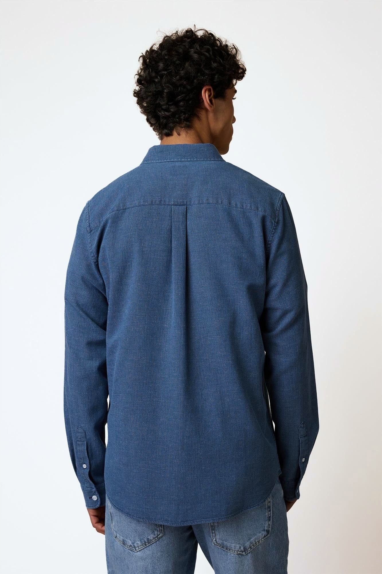 Faguo - Donkerblauw Denim Ivoy hemd