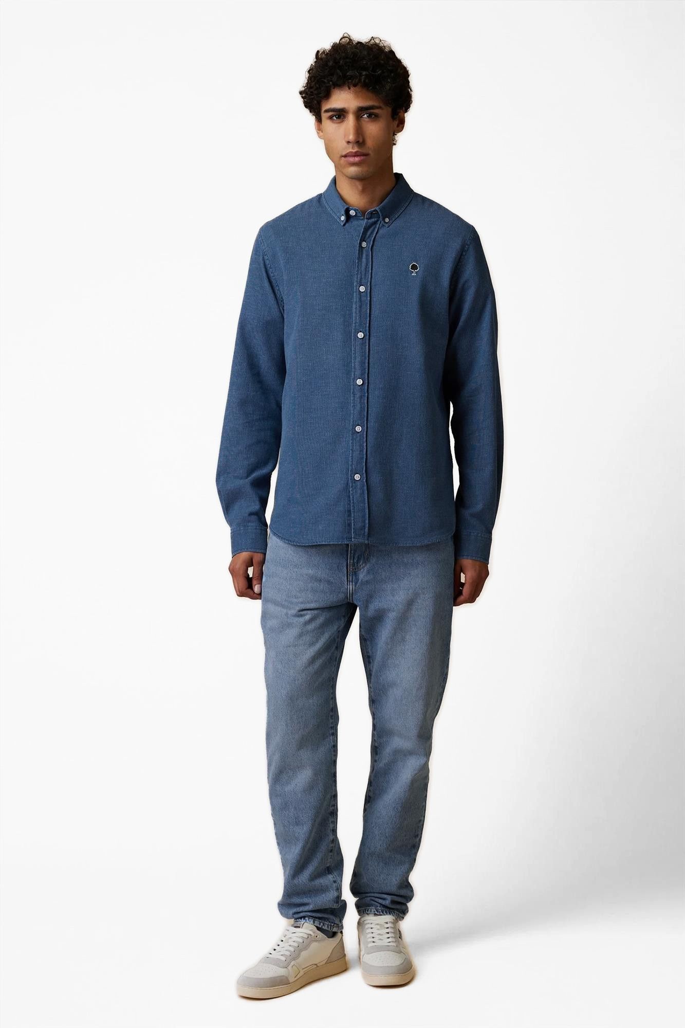 Faguo - Donkerblauw Denim Ivoy hemd