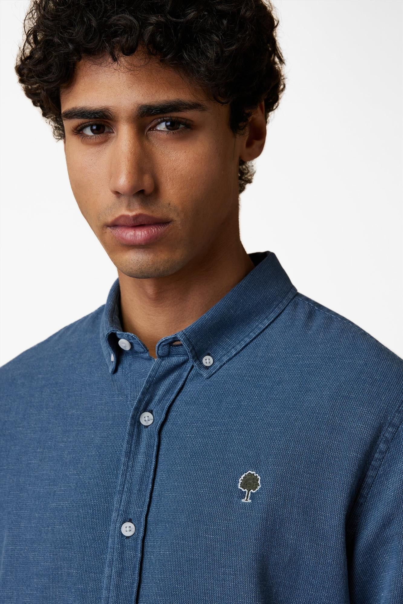 Faguo - Donkerblauw Denim Ivoy hemd