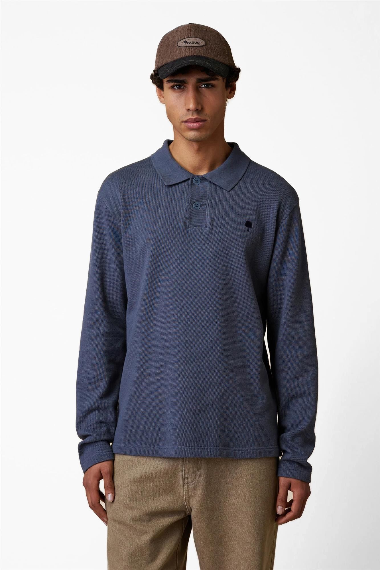 Faguo - Grijsblauwe Mercoire polo