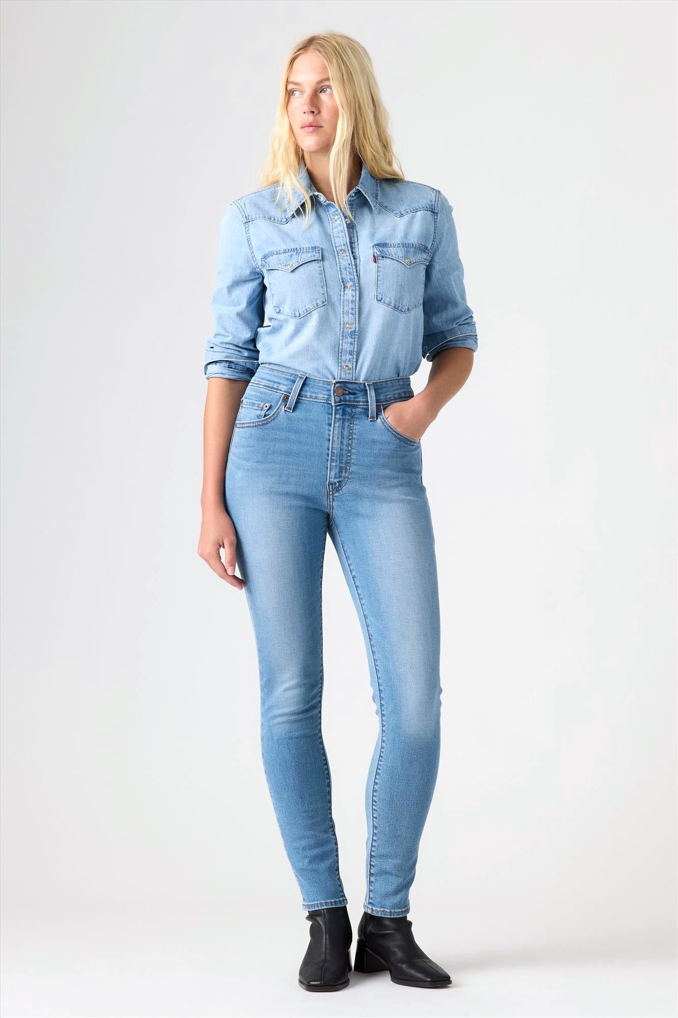 Levi's - Lichtblauwe 721 High-Rise Skinny jeans