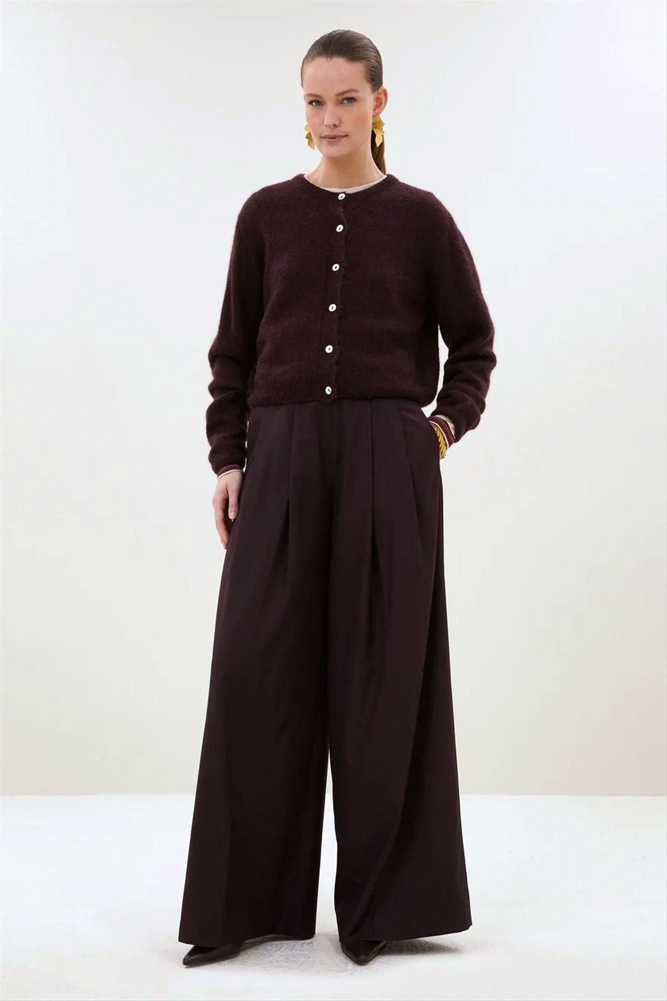 BY BAR - Bordeaux Cleo cardigan