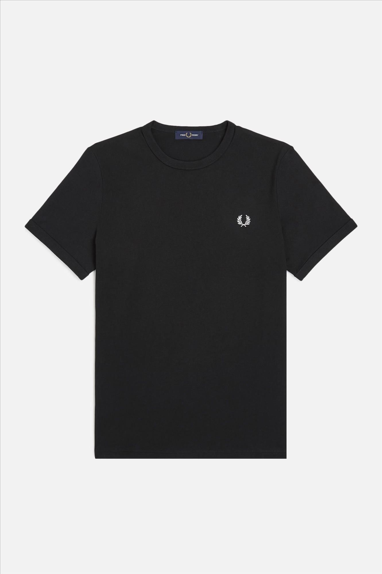 Fred Perry - Zwarte Ringer T-shirt