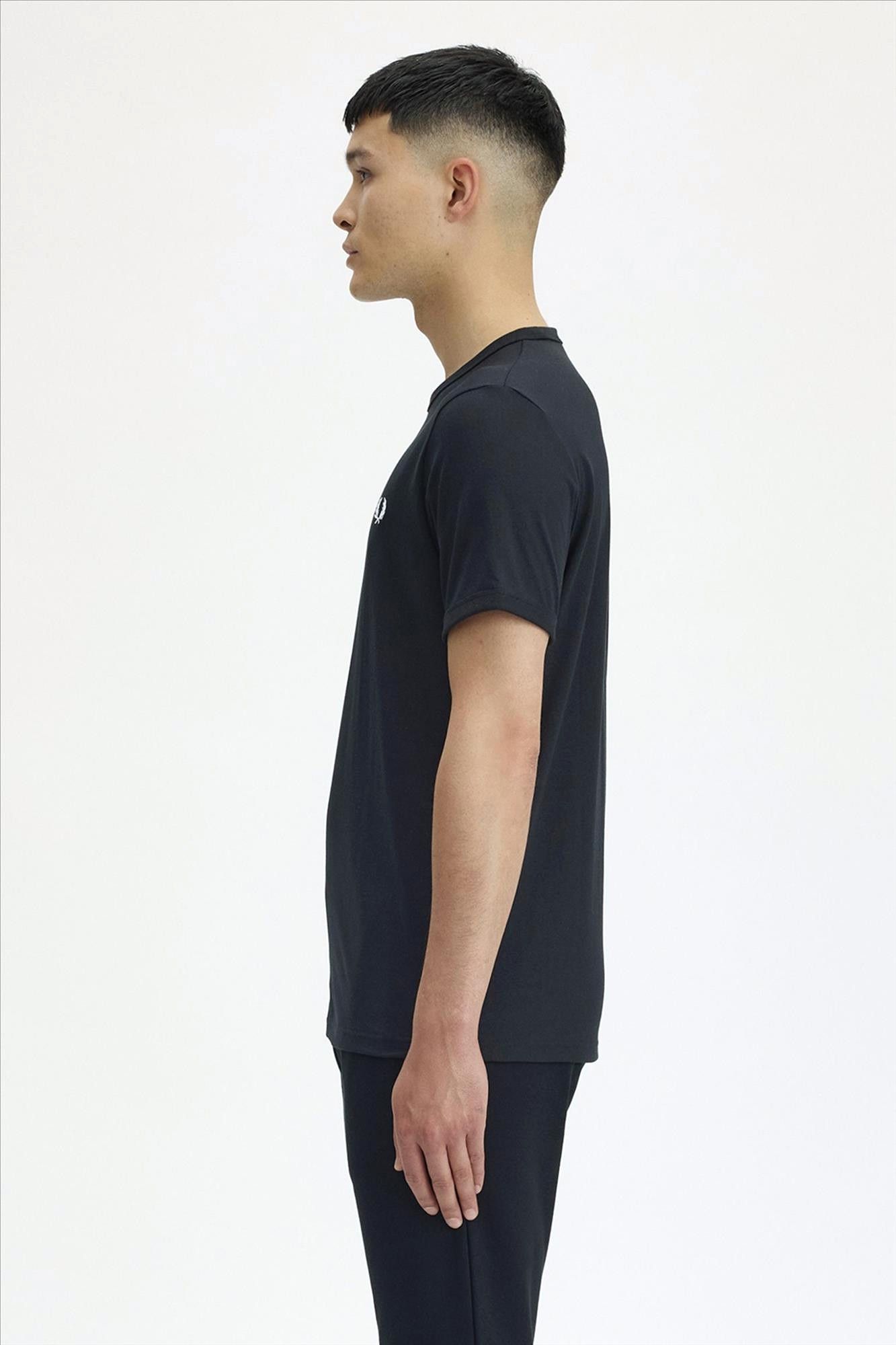 Fred Perry - Zwarte Ringer T-shirt