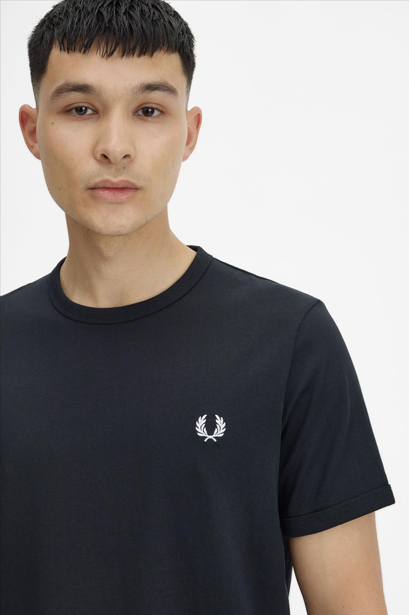 Fred Perry - Zwarte Ringer T-shirt