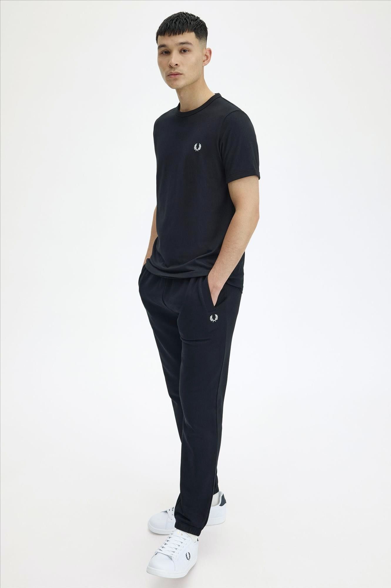 Fred Perry - Zwarte Ringer T-shirt