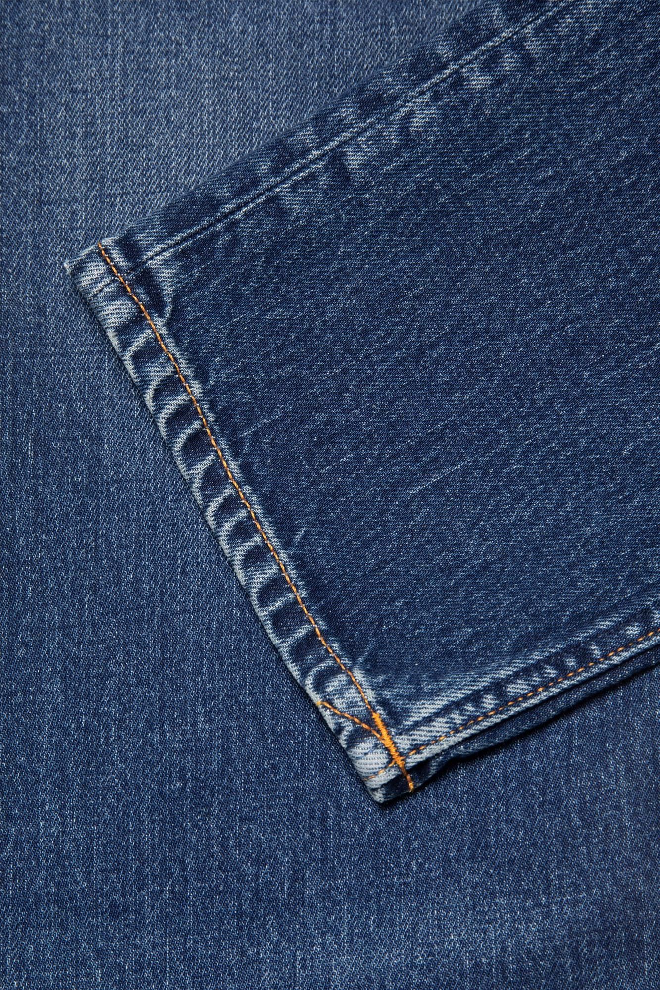 Nudie Jeans Co. - Donkerblauwe Solid Ollie slim straight jeans