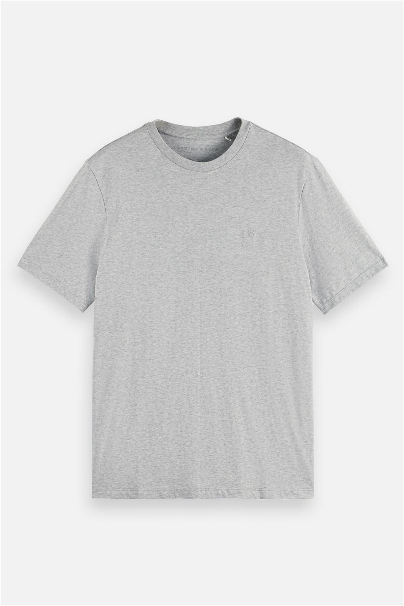 Scotch & Soda - Grijze Essential Logo T-shirt
