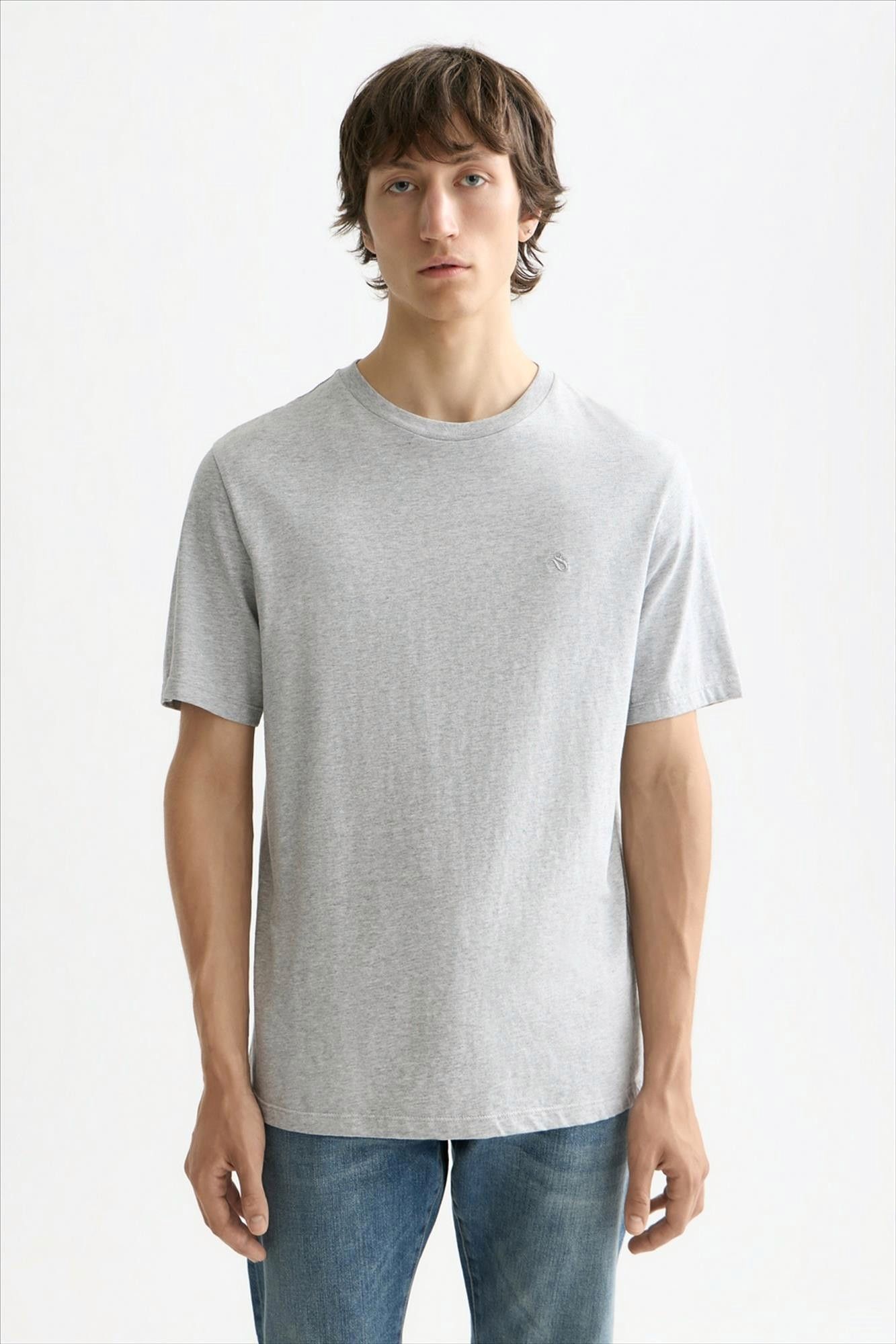 Scotch & Soda - Grijze Essential Logo T-shirt