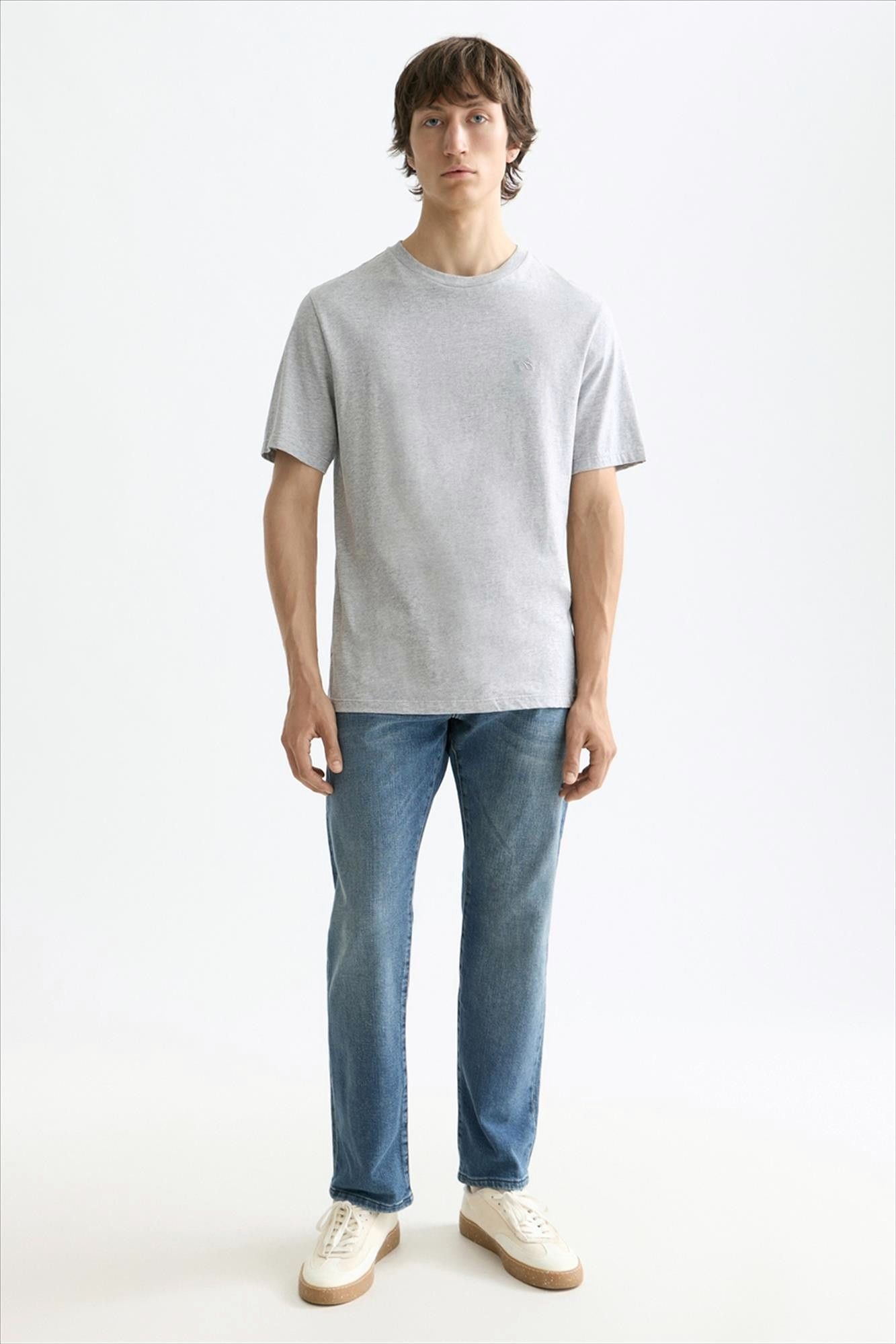 Scotch & Soda - Grijze Essential Logo T-shirt