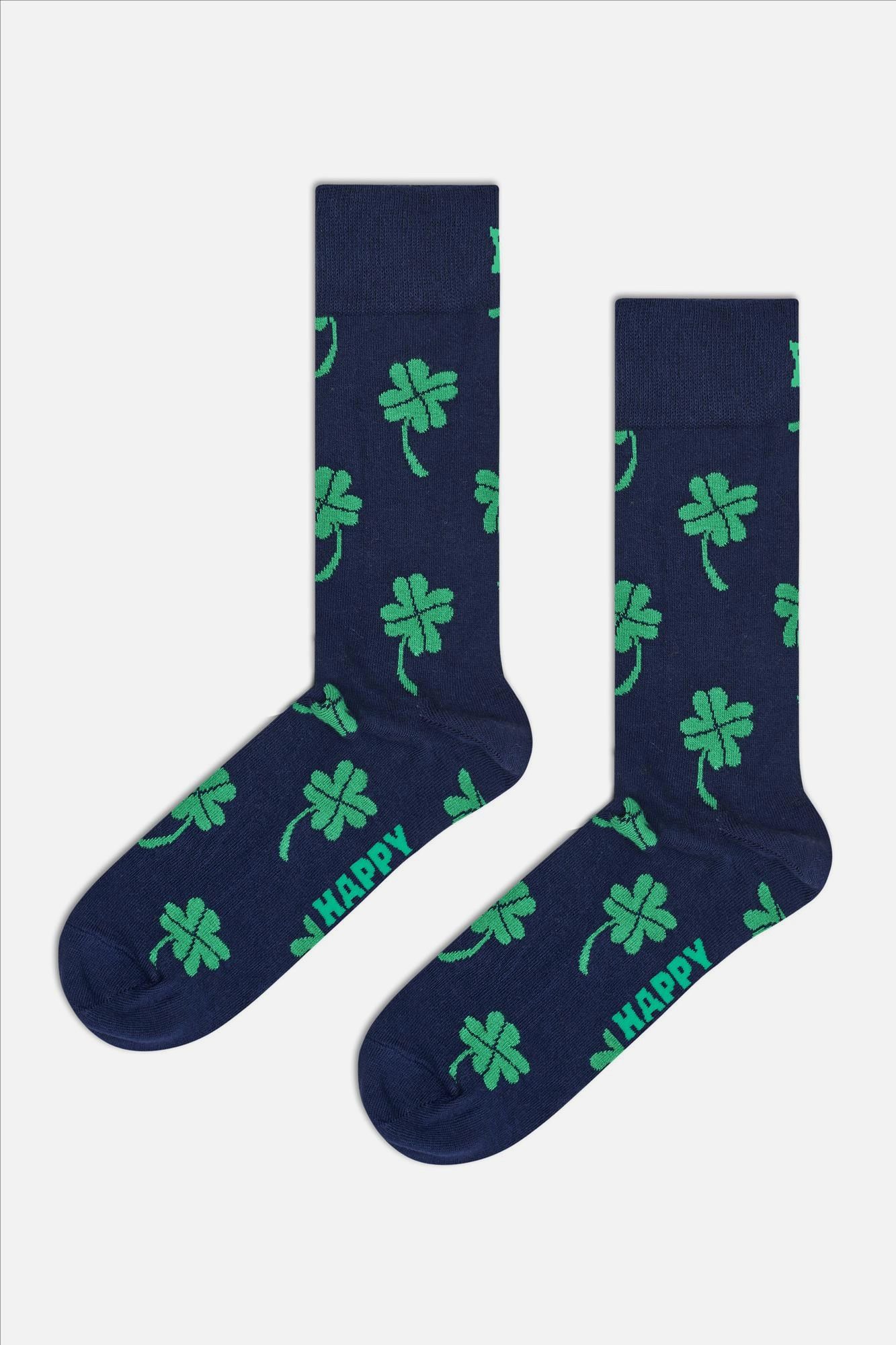 Happy Socks - Donkerblauwe Big Luck sokken, maat: 41-46