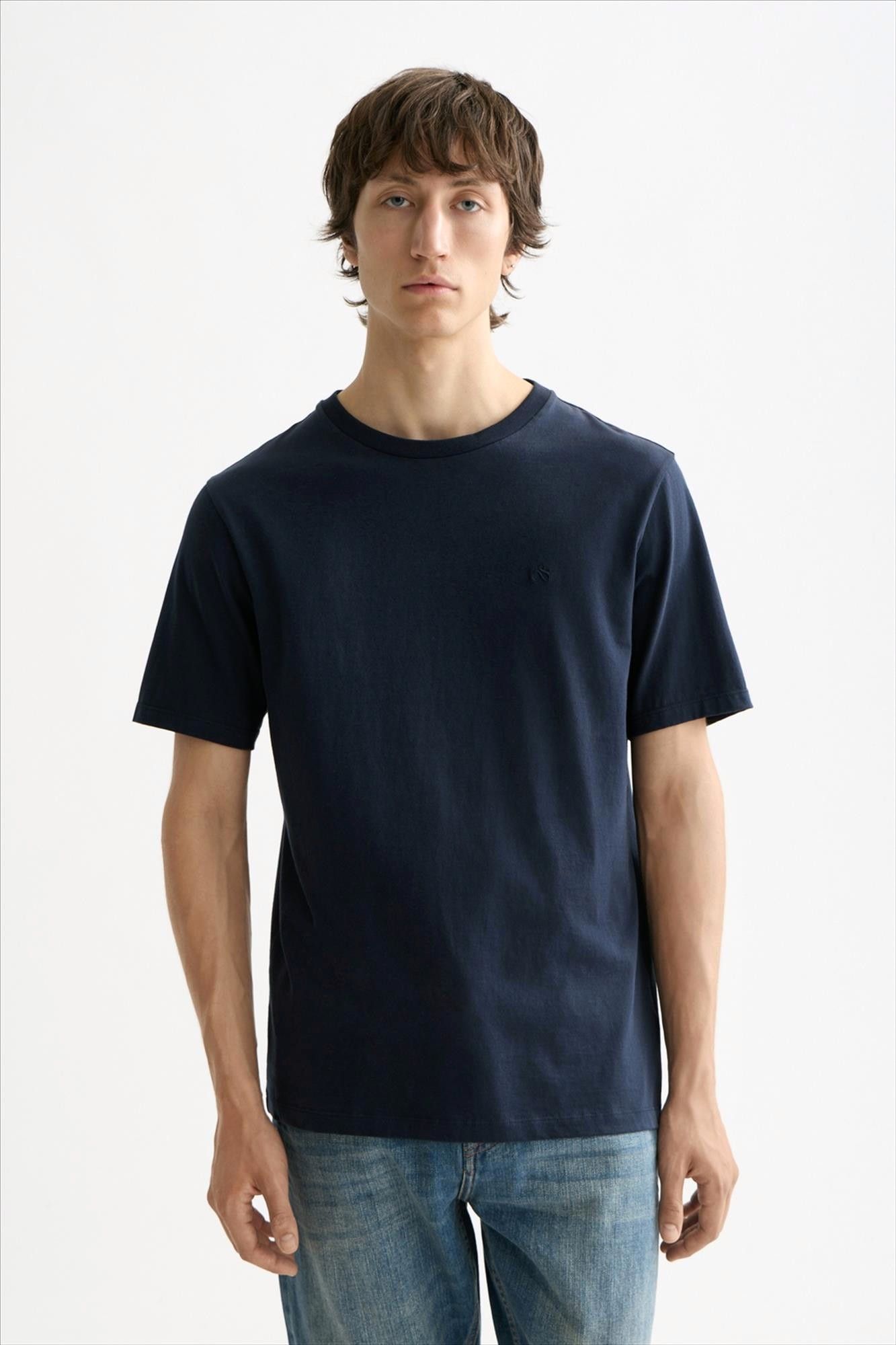 Scotch & Soda - Donkerblauwe Essential Logo T-shirt