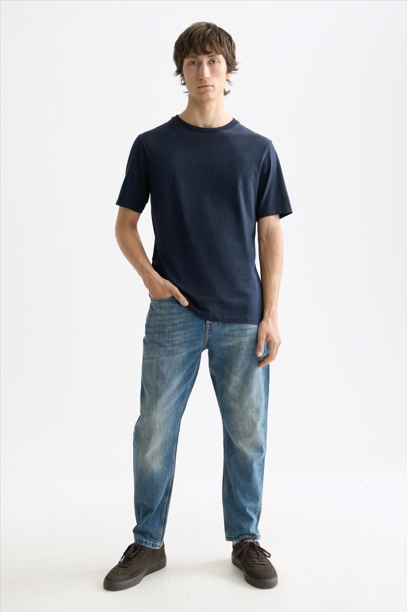Scotch & Soda - Donkerblauwe Essential Logo T-shirt