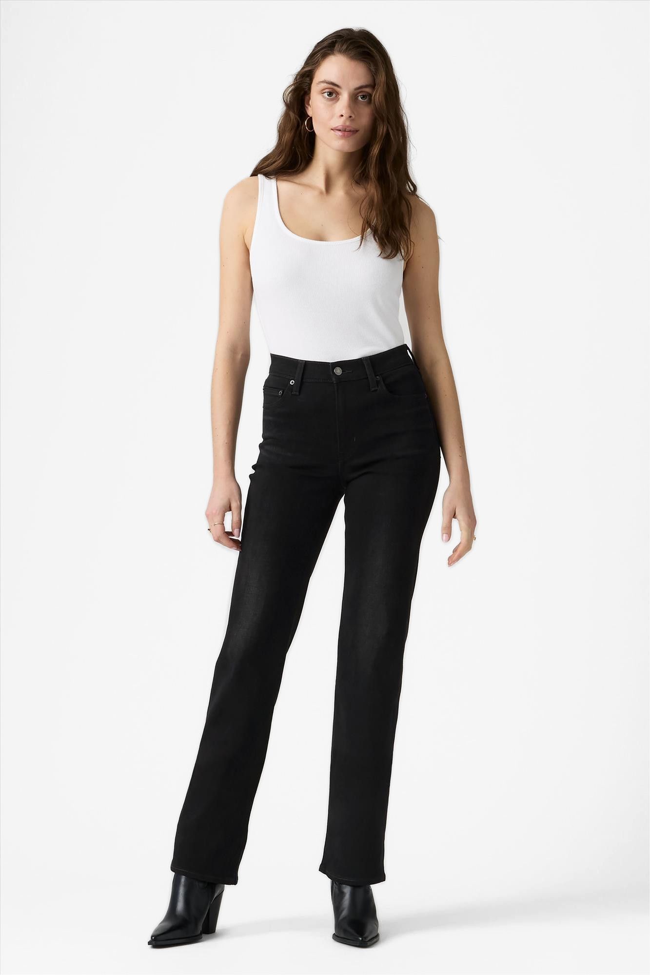 Levi's - Zwarte 723 High-Rise Straight jenas